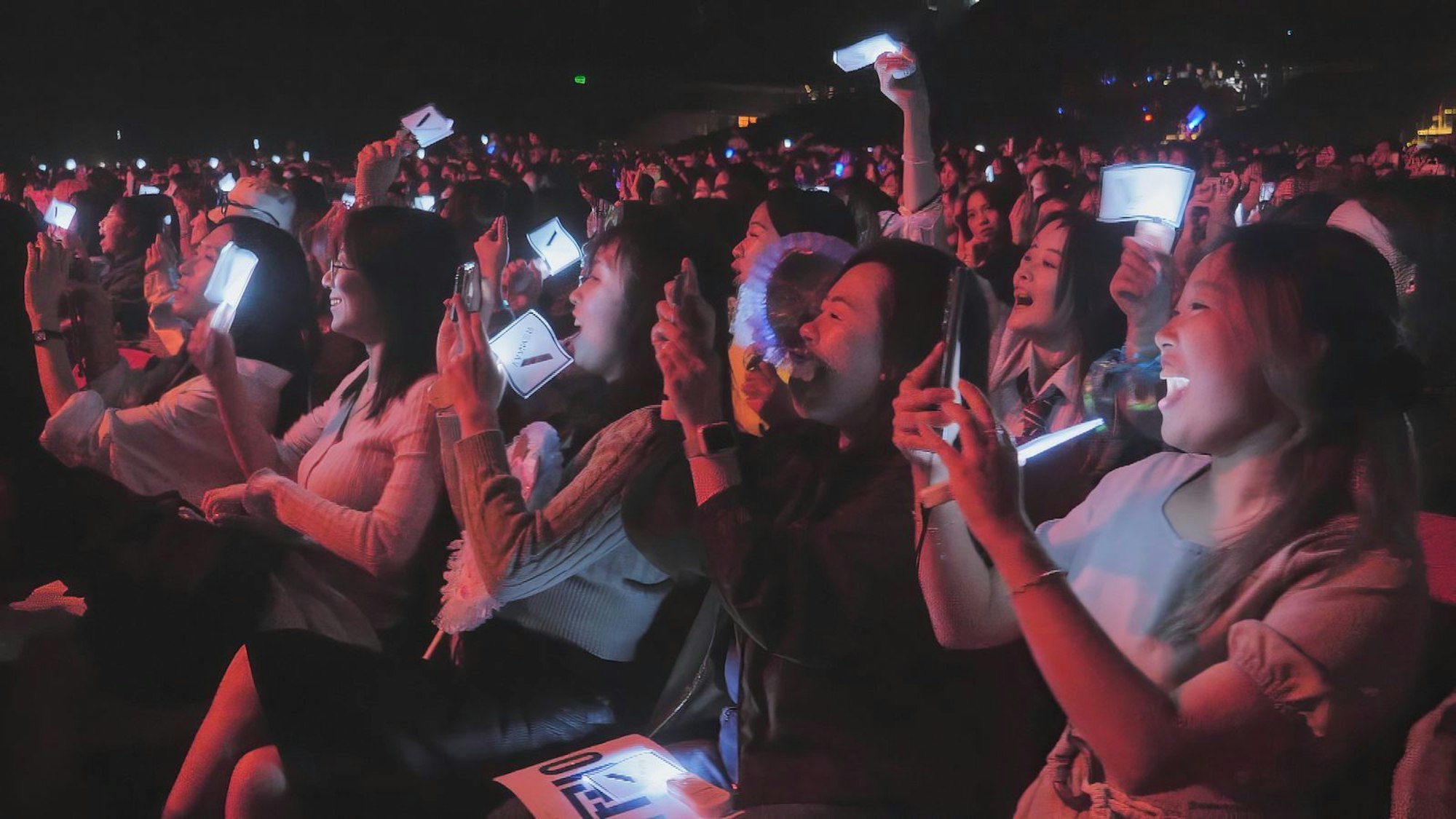 Tausende Fans besuchen Konzerte, um ihre K-Pop-Idole live zu erleben. (Bild: ZDF/ Hikari)