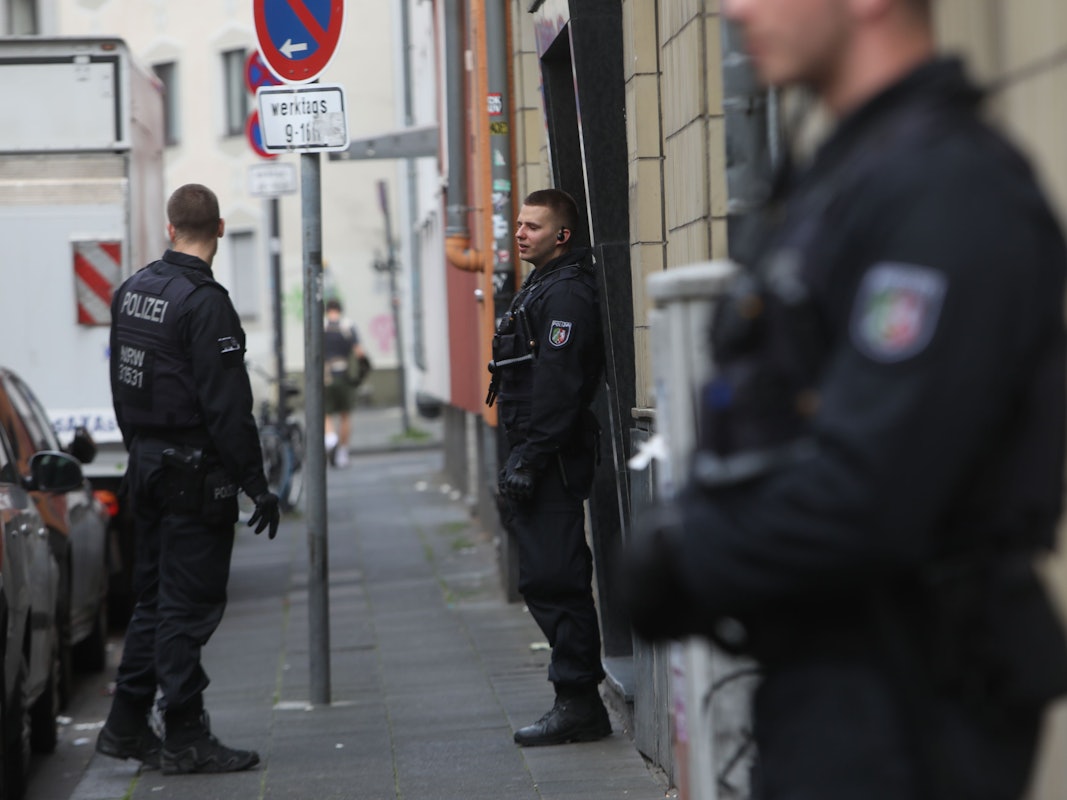 Einsatzkräfte der Polizei bei einem Schwerpunkteinsatz in Köln (Symbolfoto)