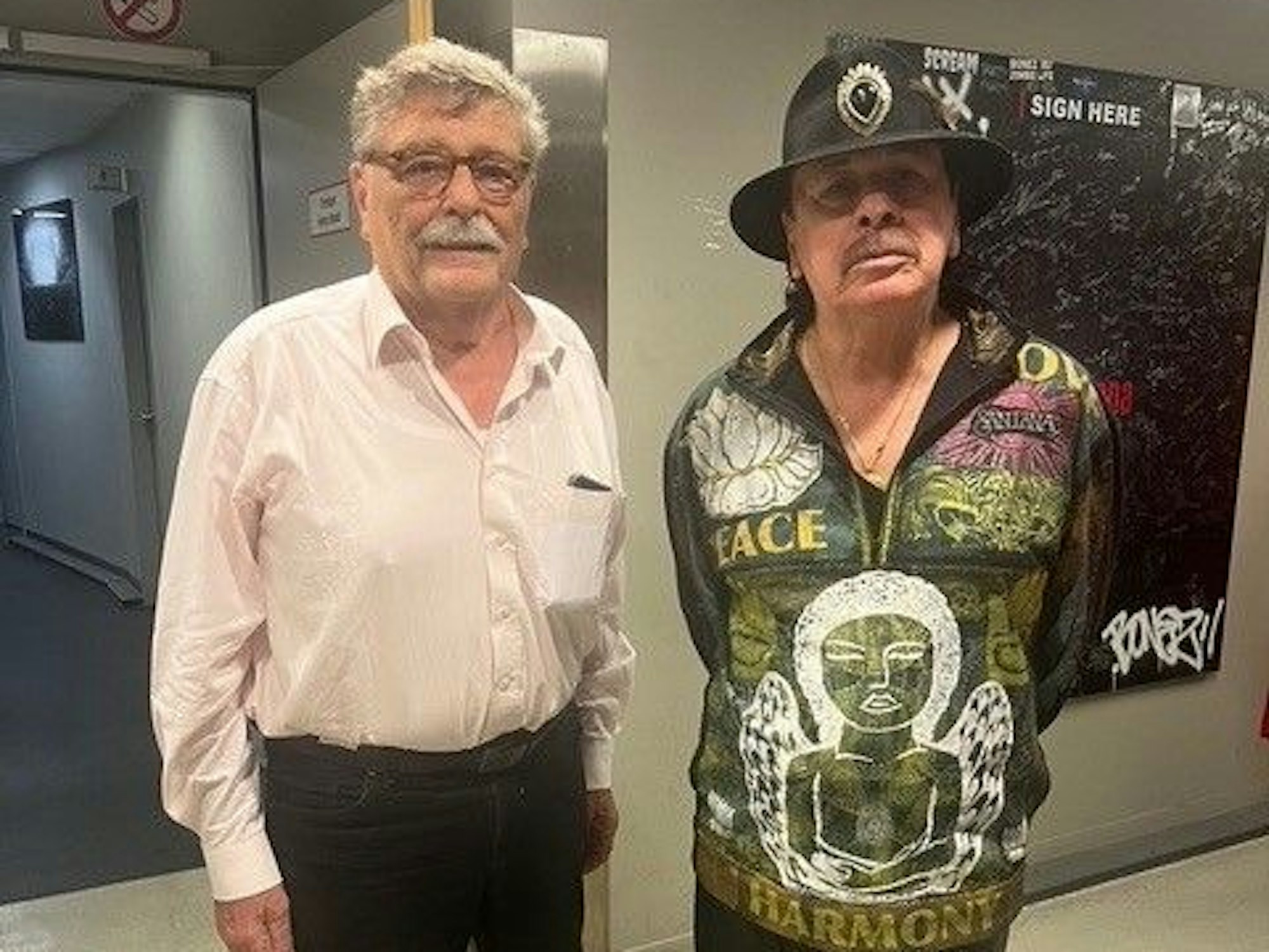 Fritz Schramma und Carlos Santana