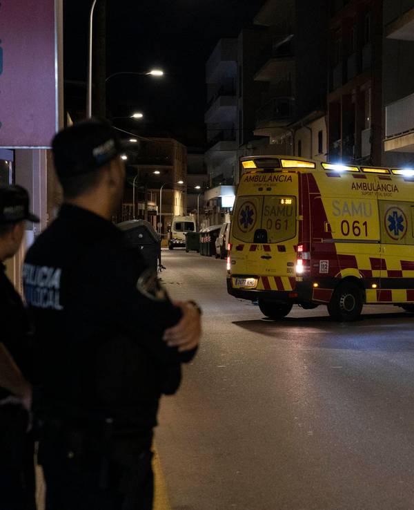 Ein Krankenwagen auf Mallorca im Einsatz.