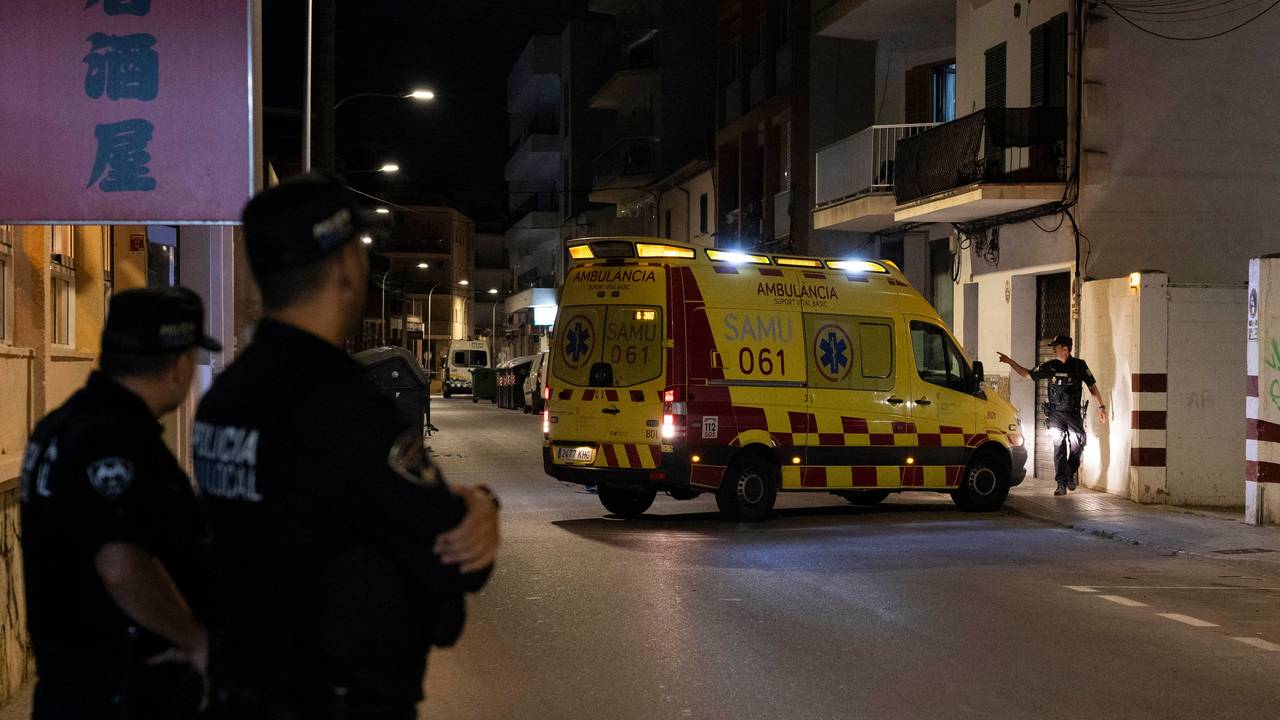 Ein Krankenwagen auf Mallorca im Einsatz.