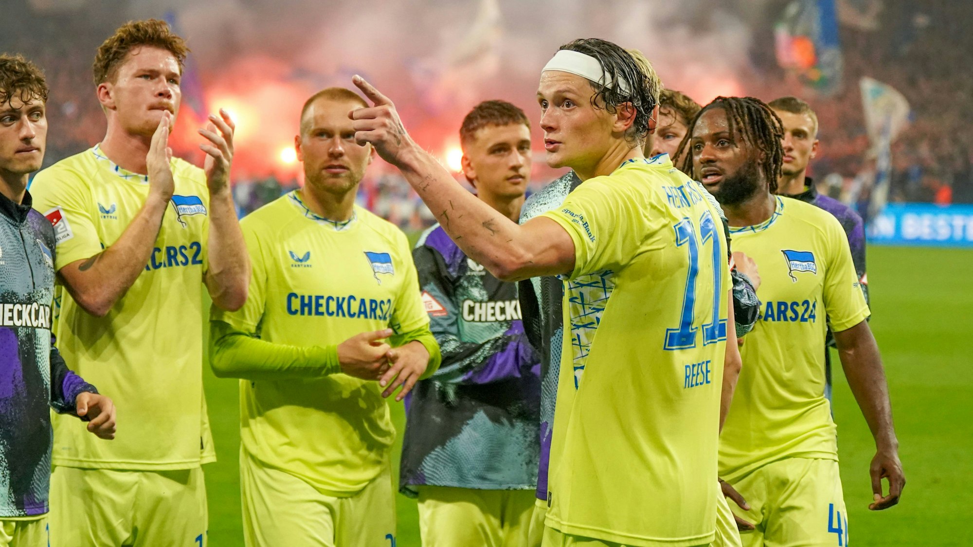 Die Profis von Hertha BSC nach dem Saison-Auftakt bei Schalke 04.