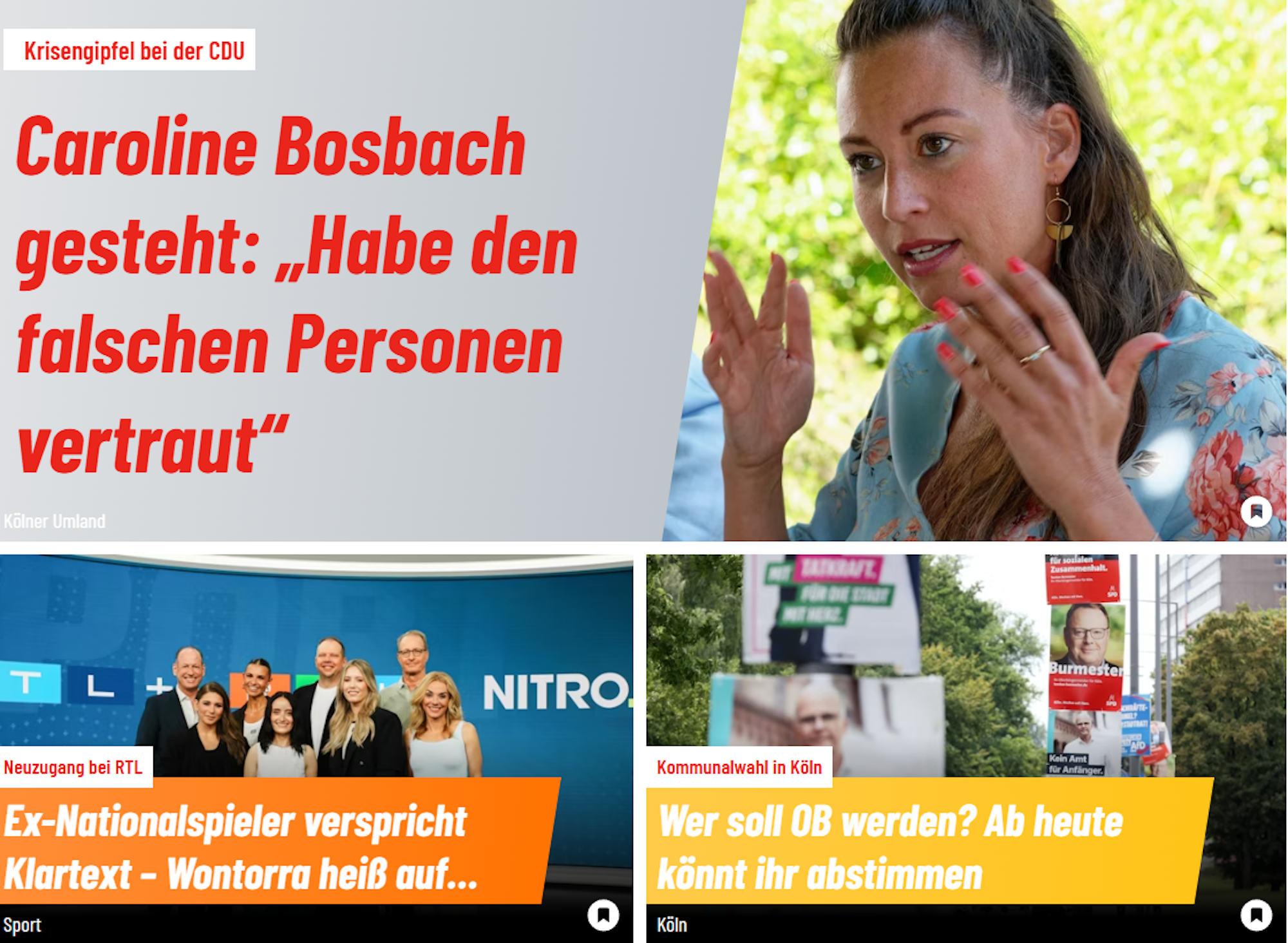 Die Startseite von EXPRESS.de