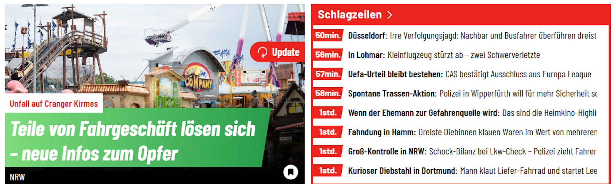 Die Schlagzeilen auf EXPRESS.de