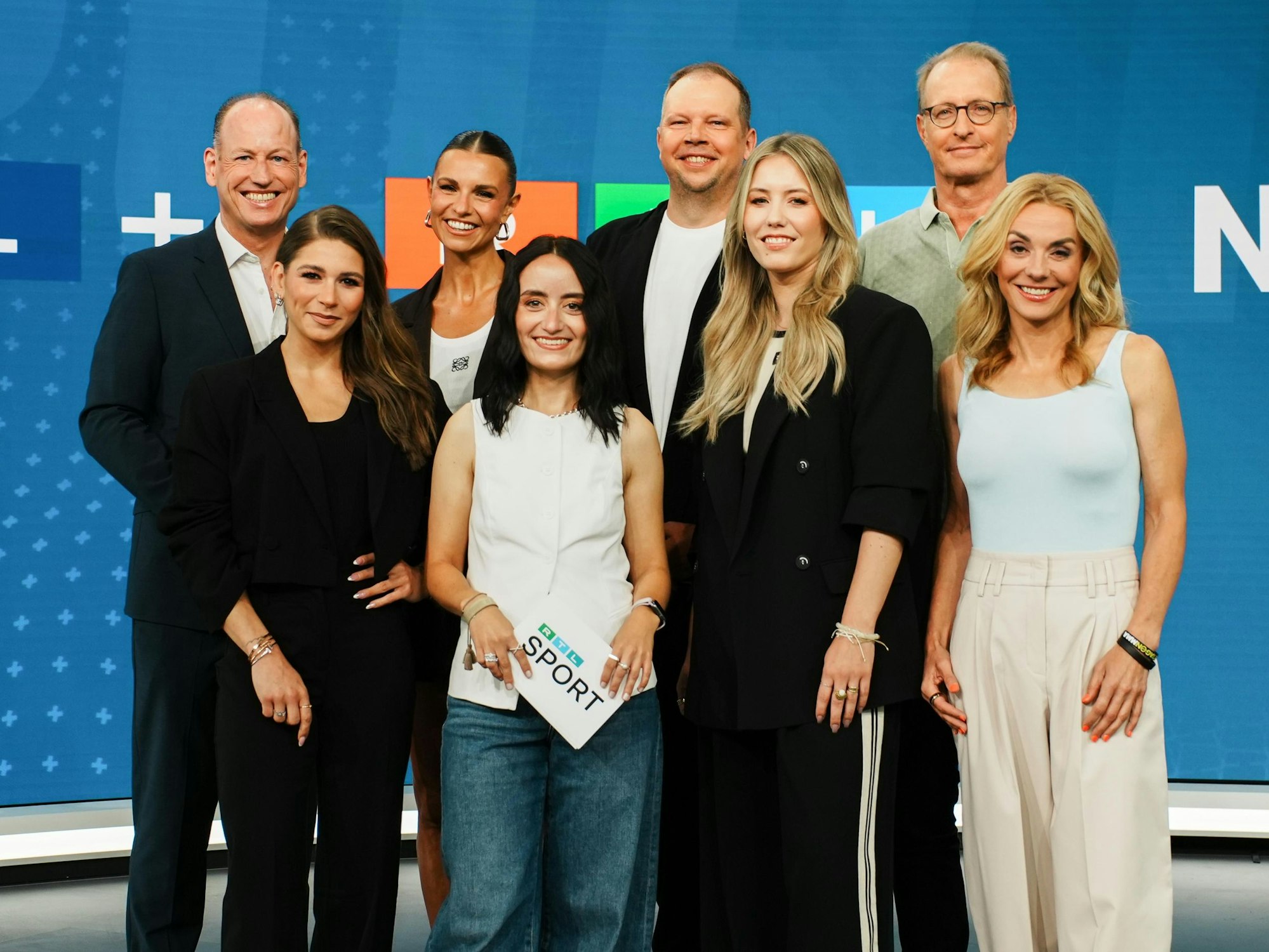 Teile der RTL-Sportcrew bei einem Pressetermin.