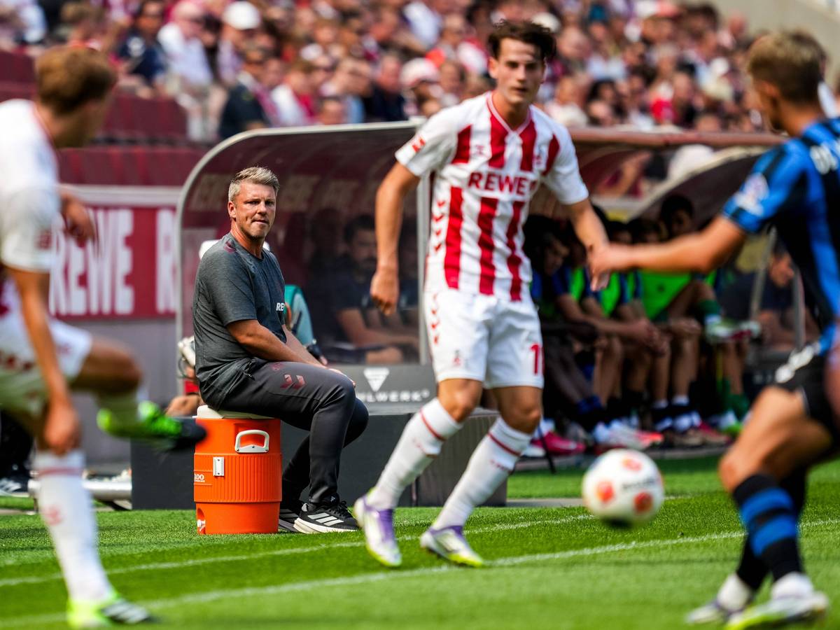 Lukas Kwasniok beim Spiel gegen Atalanta Bergamo.