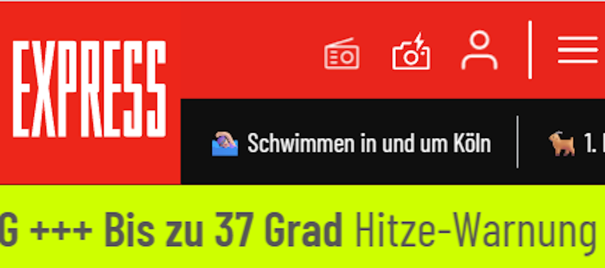 Der Header von EXPRESS.de