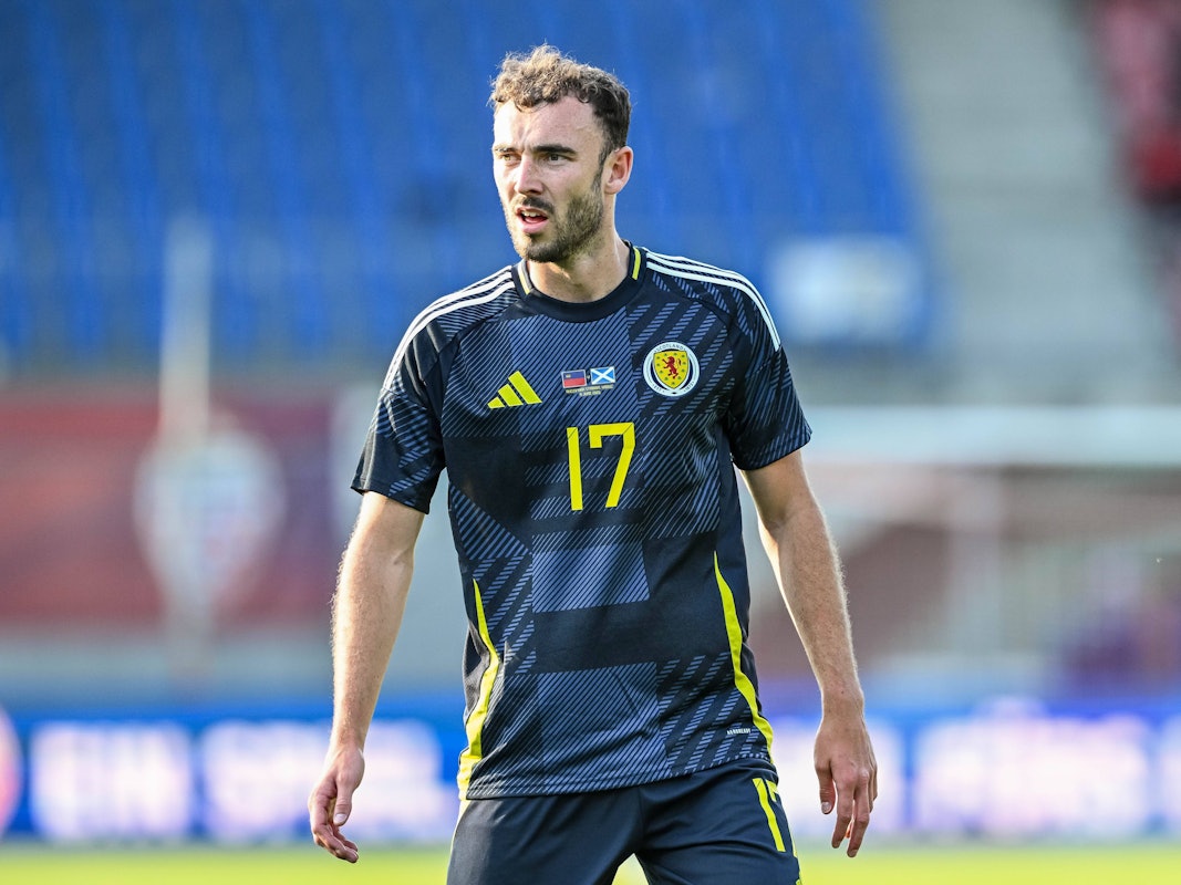 Andrew Irving beim Länderspiel mit Schottland in Liechtenstein.