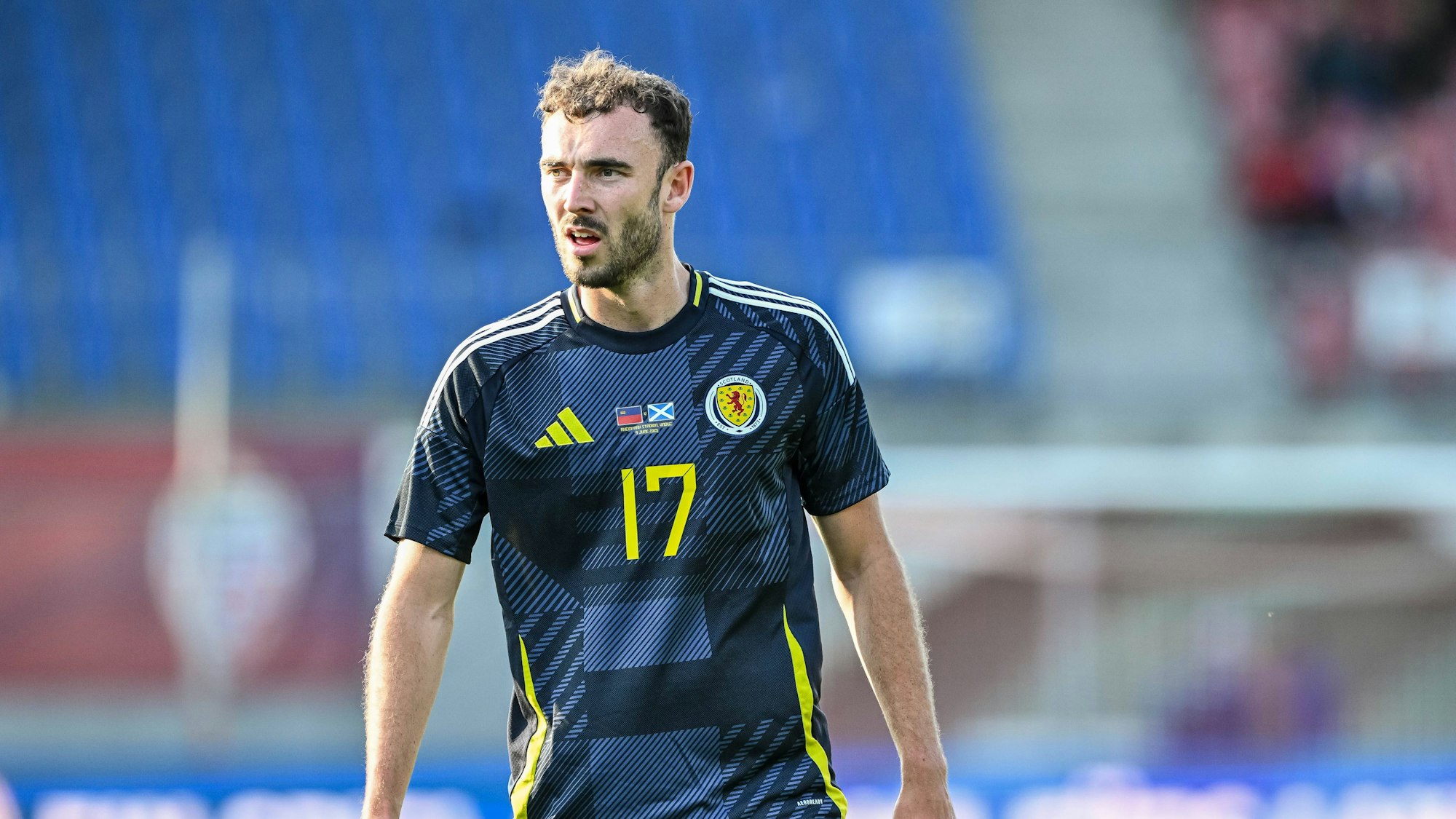 Andrew Irving beim Länderspiel mit Schottland in Liechtenstein.