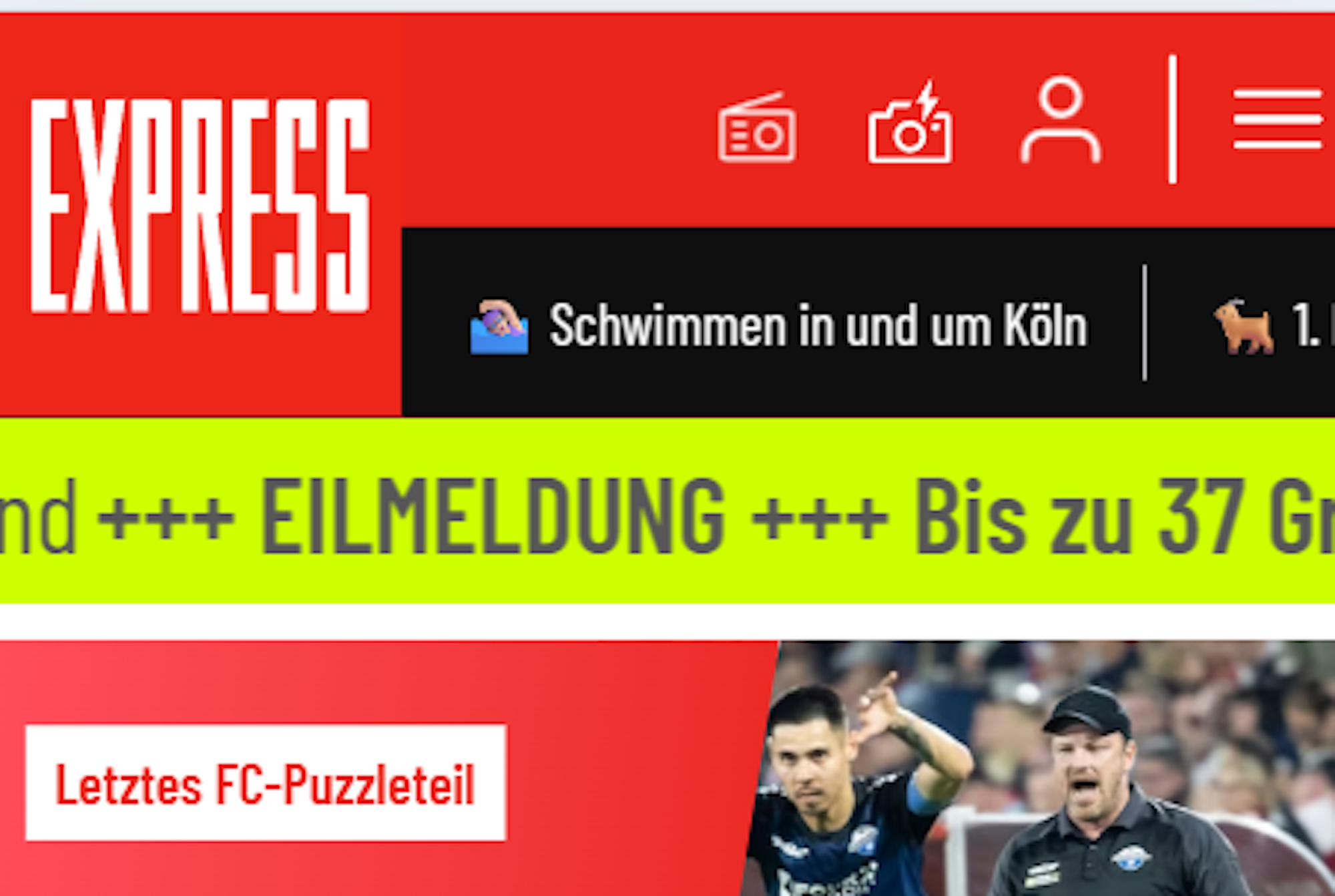 Die Eilmeldung auf EXPRESS.de