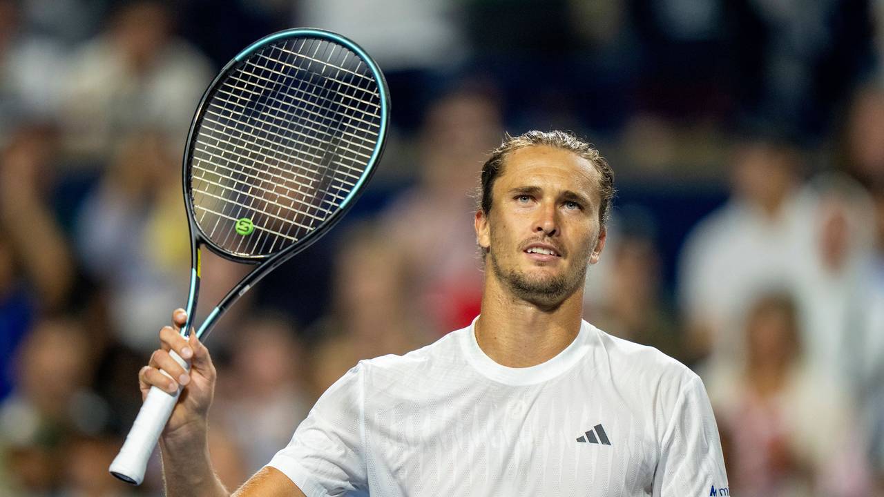 Alexander Zverev reagiert nach seinem Sieg.