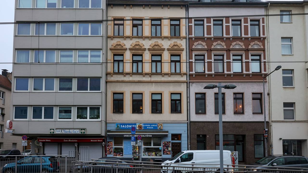 Blick auf Fassaden von Wohnhäusern in Ehrenfeld.