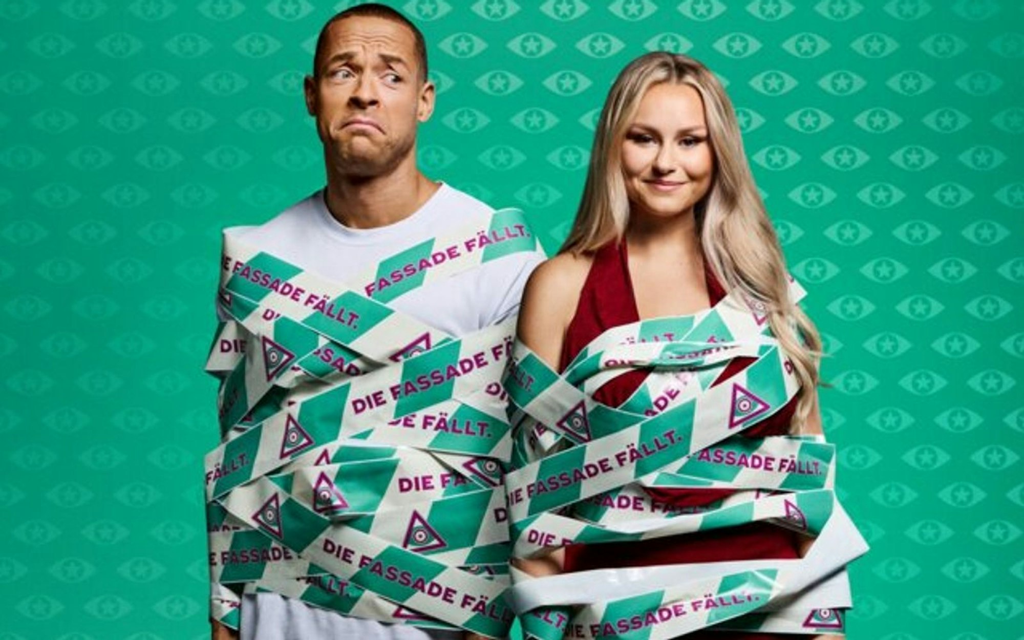 Andrej Mangold und Sarah-Jane Wollny sind die ersten Teilnehmenden der neuen Staffel von „Promi Big Brother“. (Bild: Joyn/Marc Rehbeck)