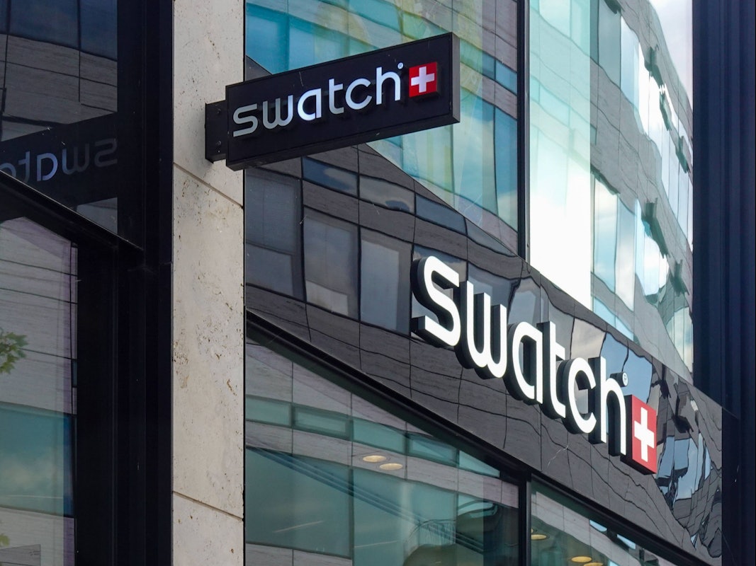 Ein Swatch-Laden von außen.