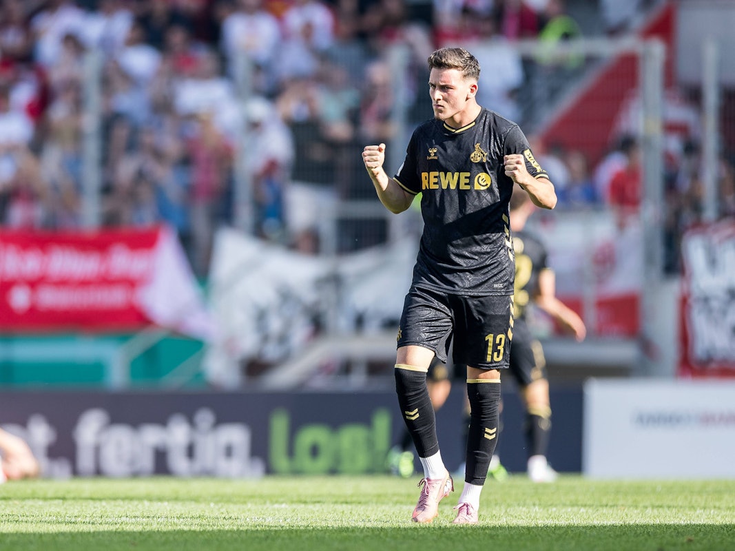 Said El Mala freut sich und ballt die Fäuste.