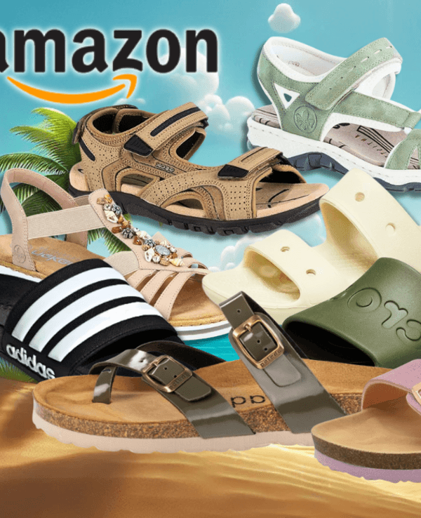 Auf dem Bild sind Sandalen diverser Marken abgebildet.