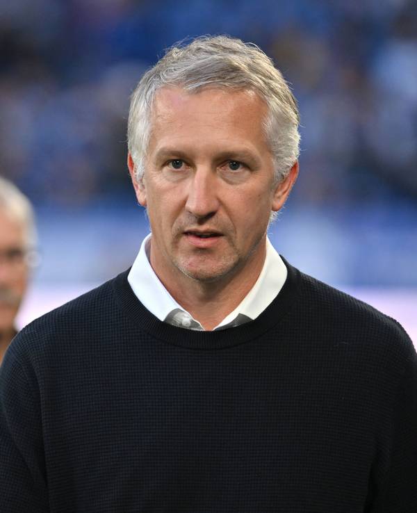 Frank Baumann schaut beim Spiel des FC Schalke 04 gegen Hertha BSC auf den Platz.