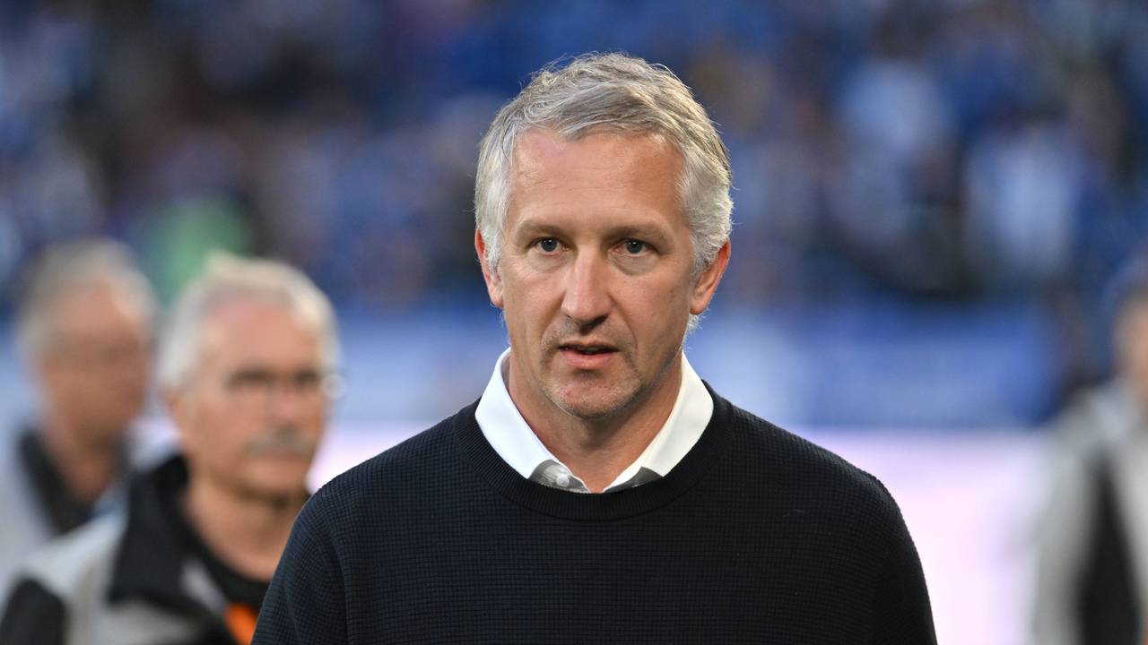 Frank Baumann schaut beim Spiel des FC Schalke 04 gegen Hertha BSC auf den Platz.