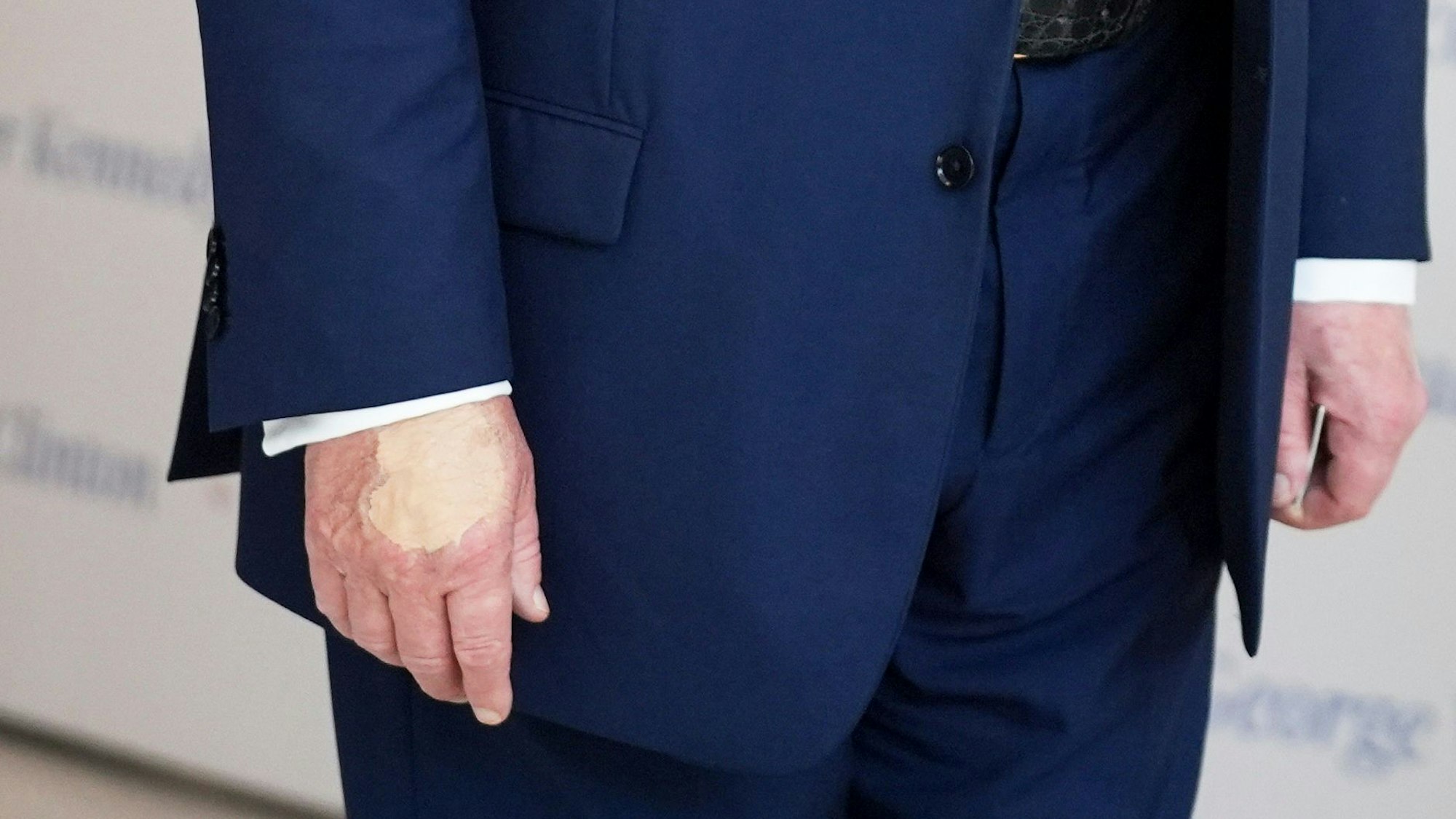 Die Hand von US-Präsident Donald Trump.