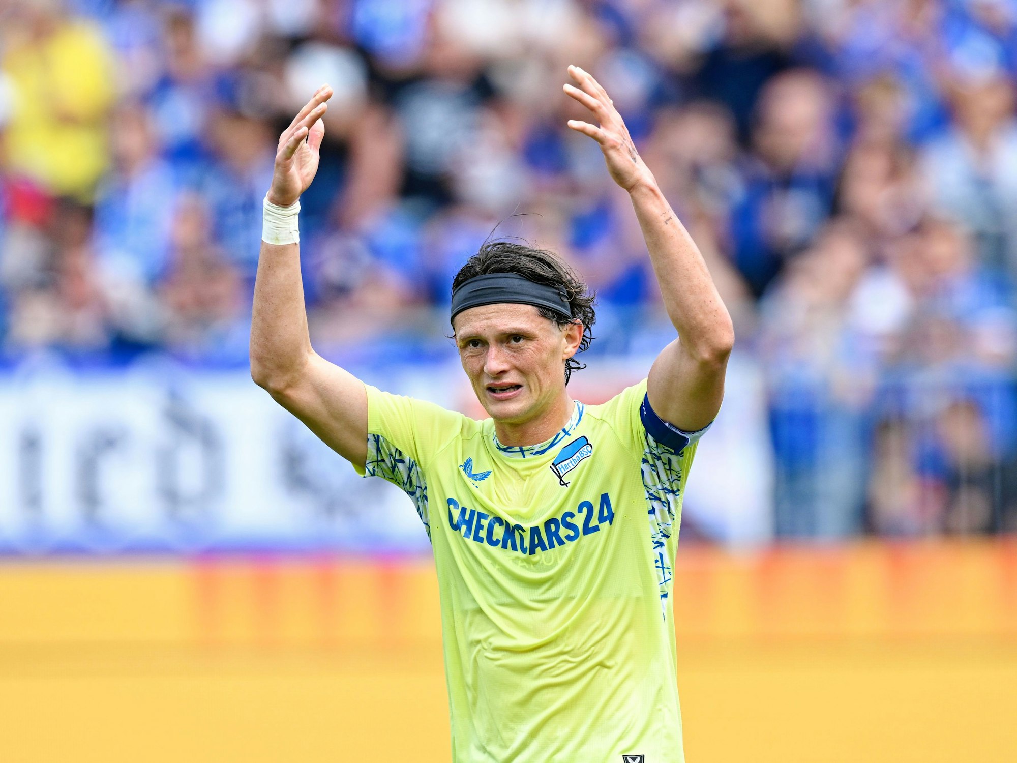 Hertha-Kapitän Fabian Reese am Sonntag (24. August 2025) gegen Darmstadt.