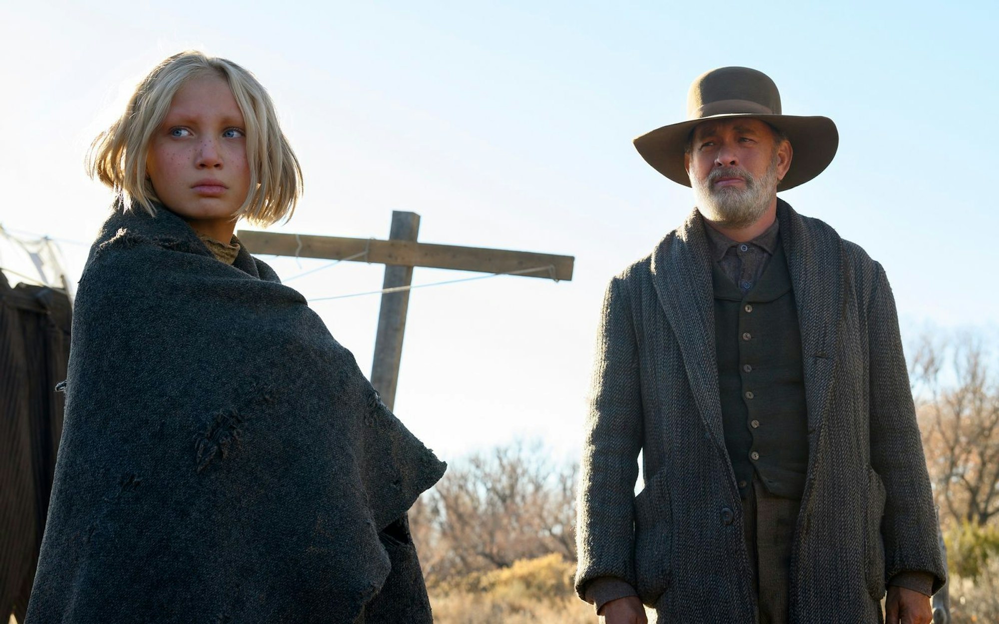 In „Neues aus der Welt“ war die zwölfjährige Helena Zengel an der Seite von Hollywood-Legende Tom Hanks zu sehen. (Bild: Universal Pictures)