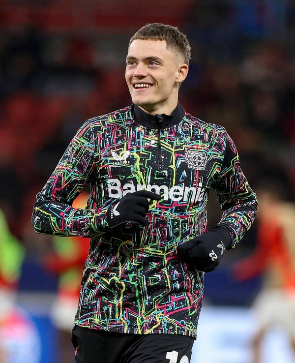 DFB-Star Florian Wirtz am 29. Januar 2025 beim Spiel von Bayer Leverkusen gegen Sparta Prag.