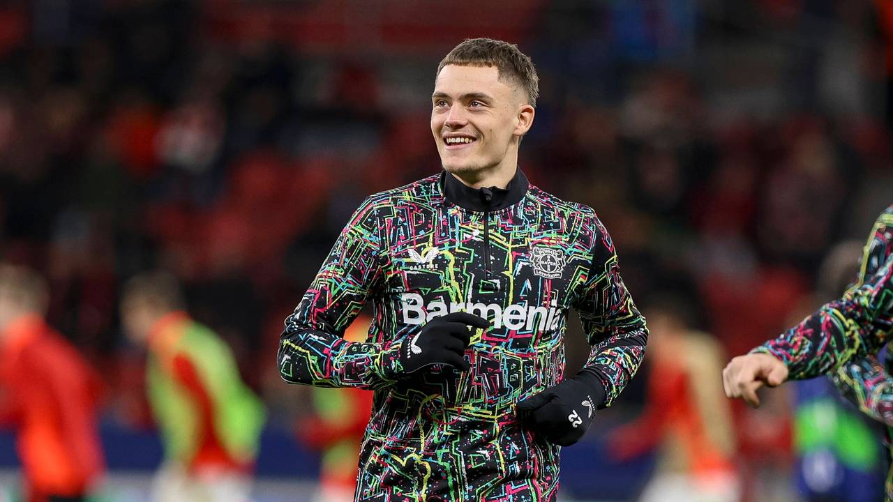 DFB-Star Florian Wirtz am 29. Januar 2025 beim Spiel von Bayer Leverkusen gegen Sparta Prag.