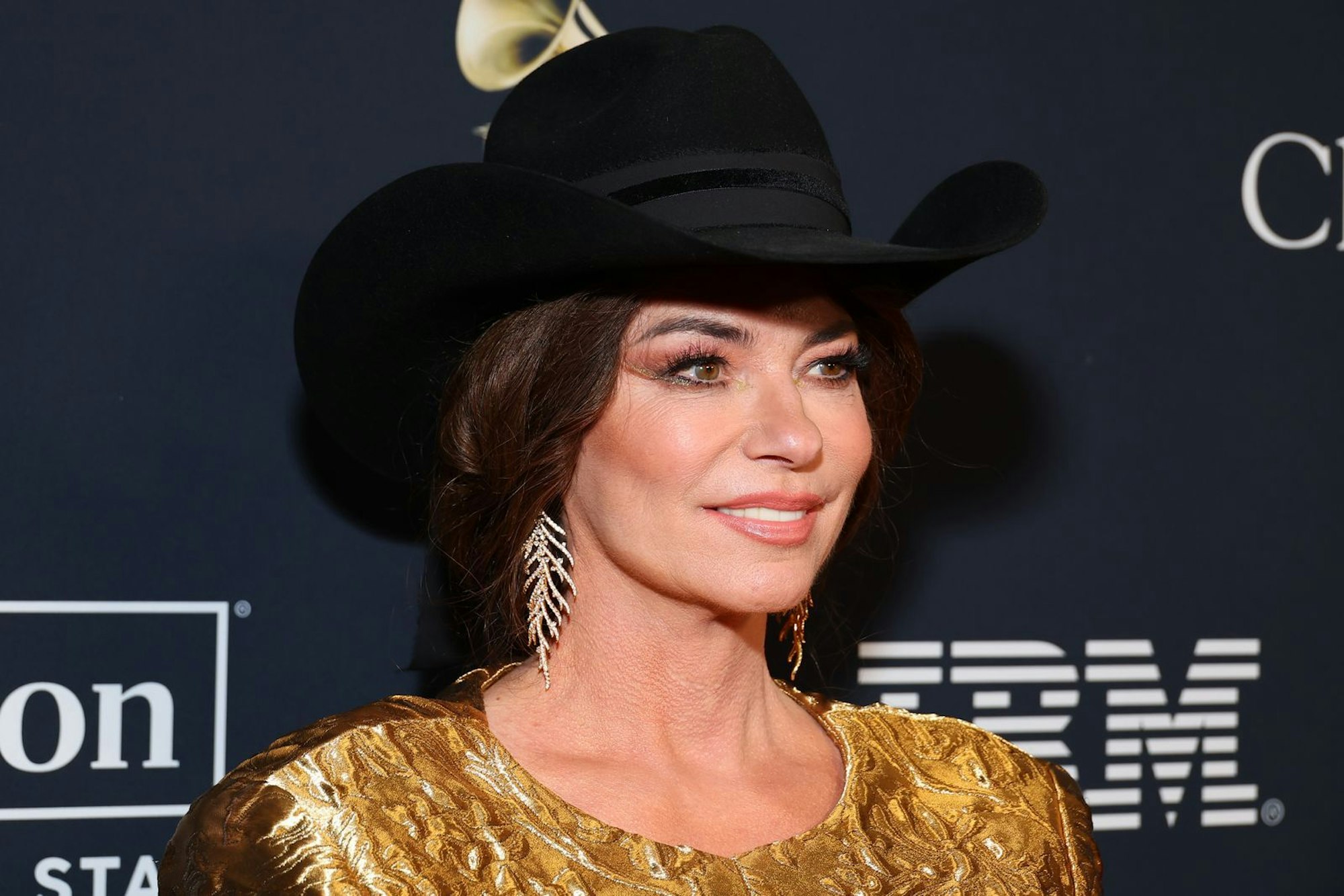 So kennen und lieben sie ihre Fans: Shania Twain bei einer „Grammy“-Veranstaltung im Februar 2024. (Bild: Leon Bennett/Getty Images for The Recording Academy)