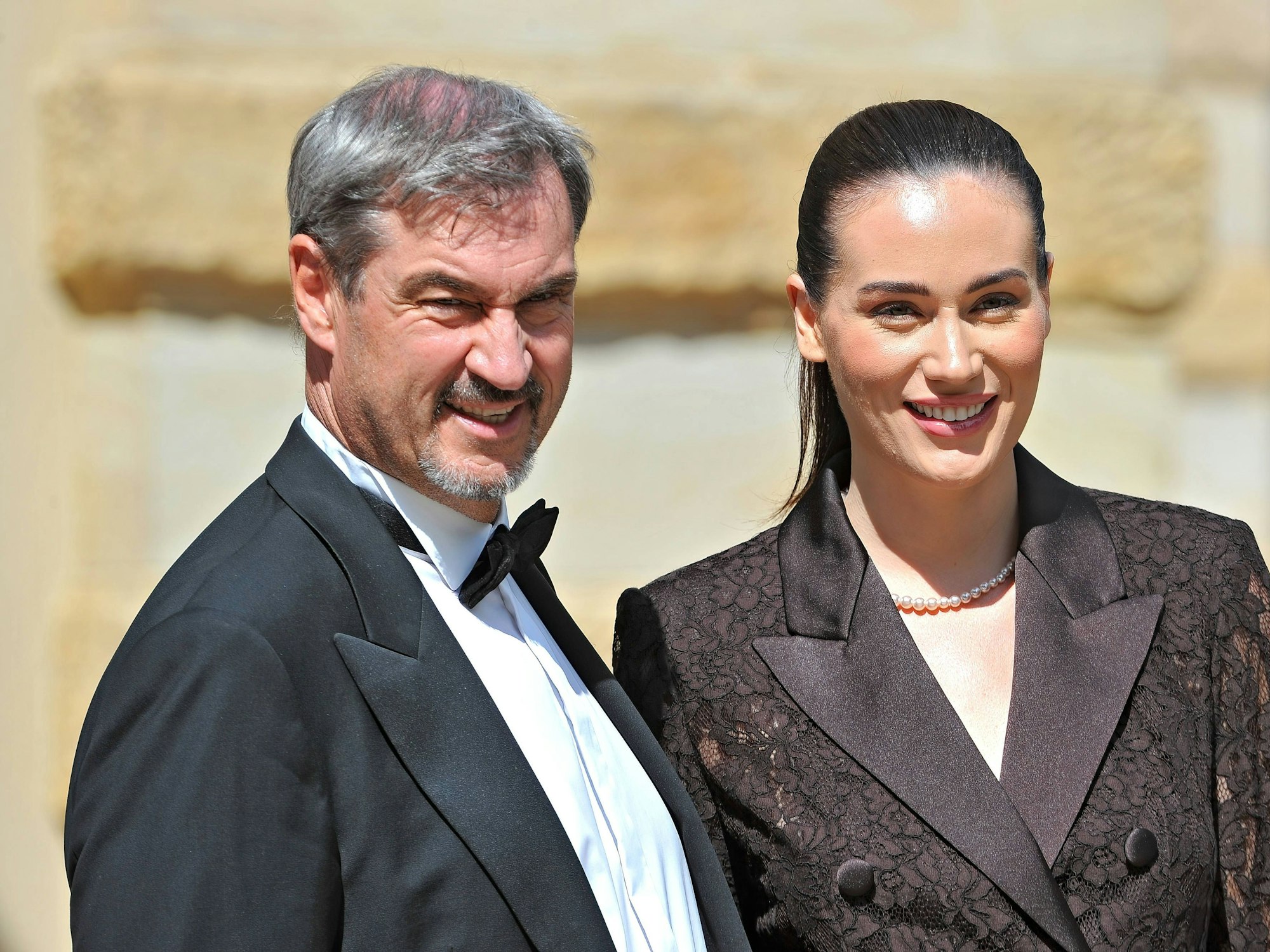 Markus Söder mit seiner Tochter Gloria-Sophie Burkandt bei den Wagner-Festspielen in Bayreuth.