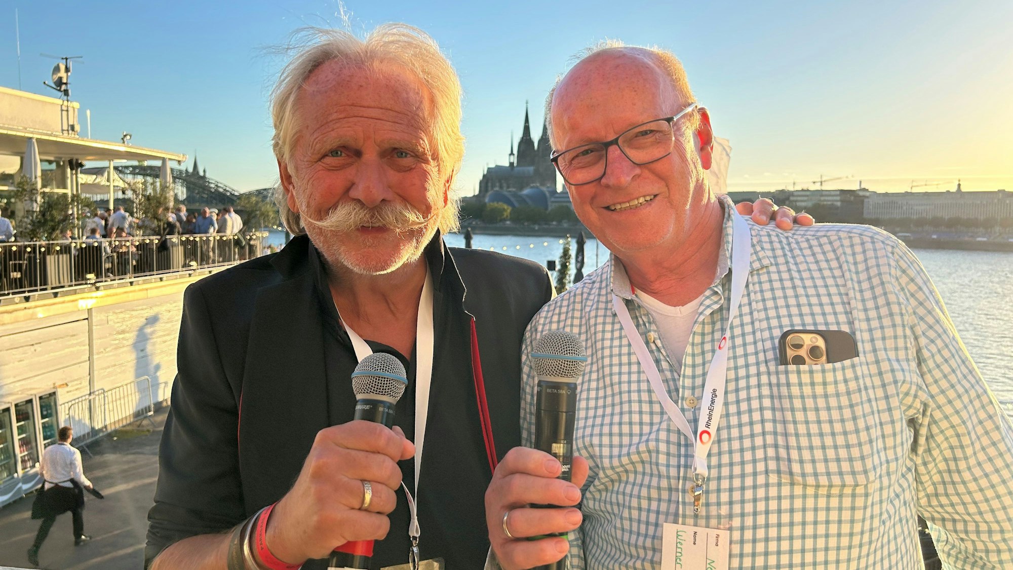 Henning Krautmacher mit Werner Nolden bei den Kölner LIchtern.