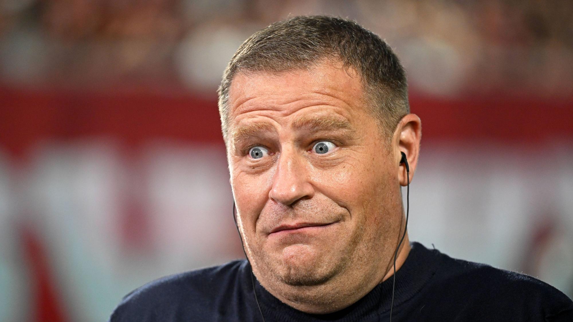 Max Eberl macht große Augen.