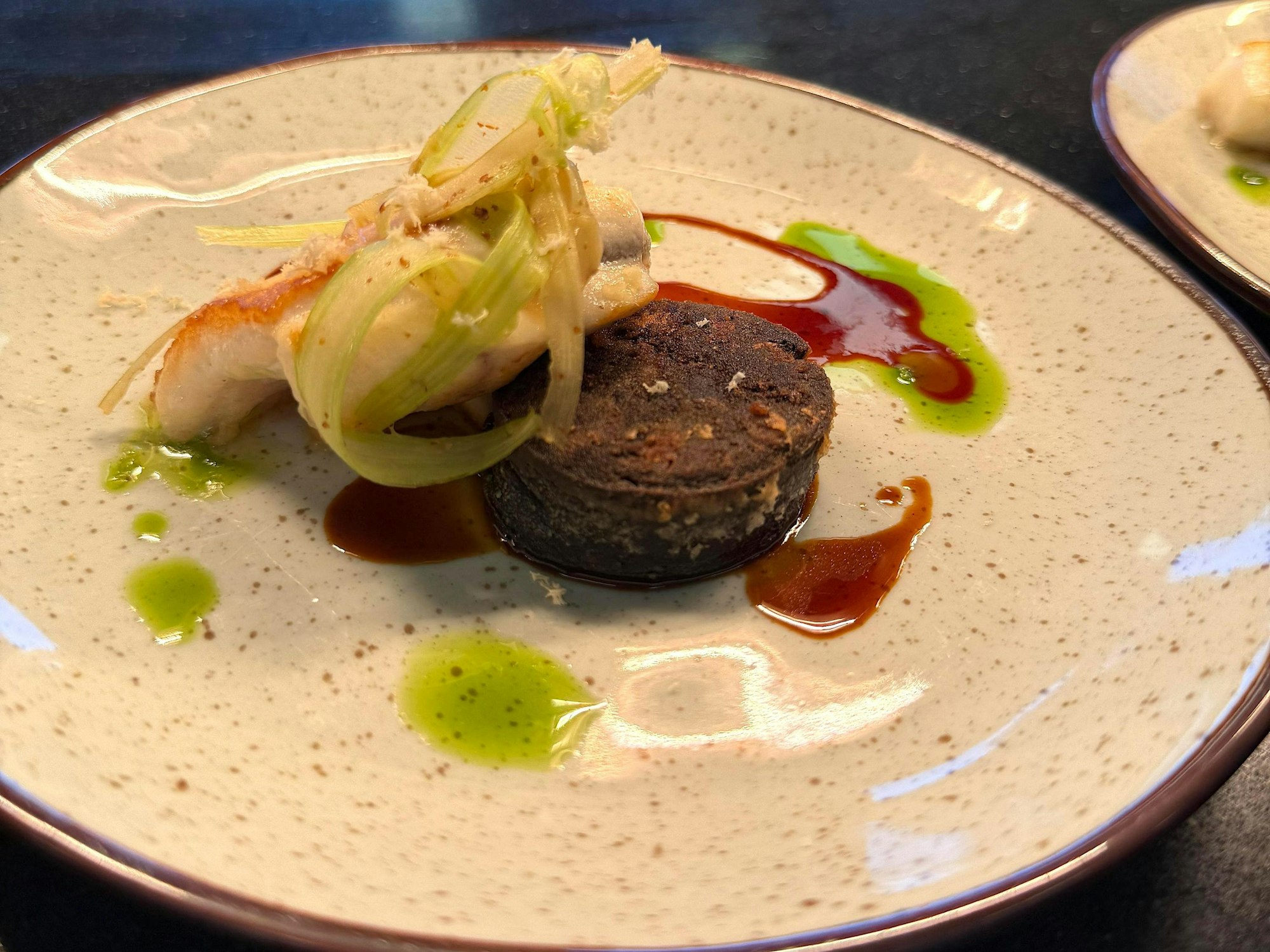 Steinbutt mit Flönz, gekocht von Hendrik Olfen.