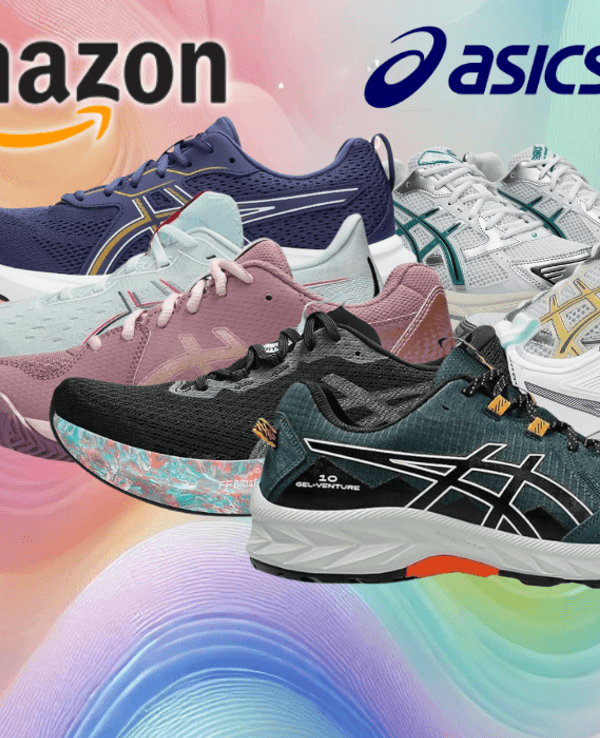 Auf dem Bild sind unterschiedliche Varianten von Asics Sneakern zu sehen.