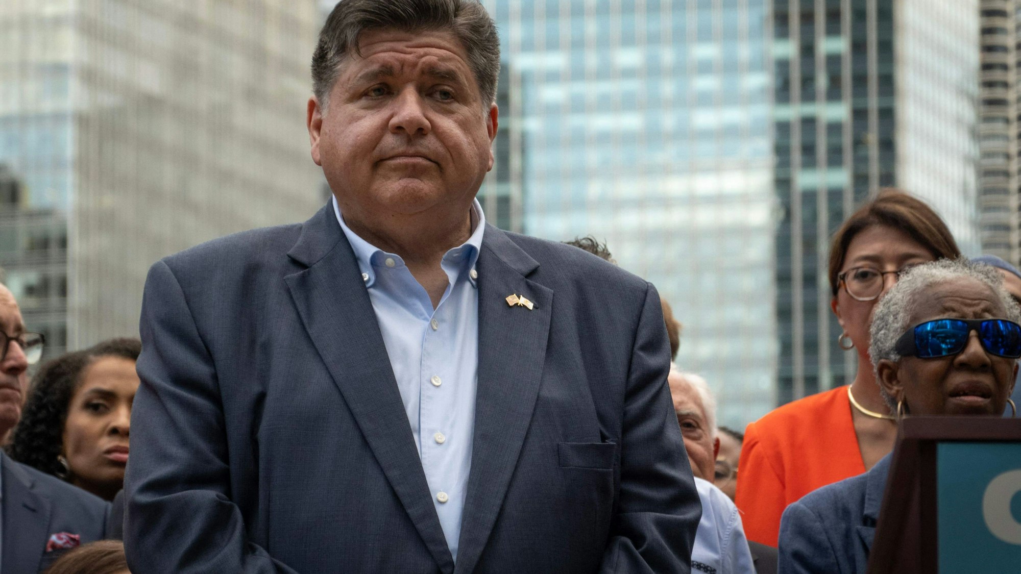 Der Gouverneur von Illinois, JB Pritzker, in Chicago.