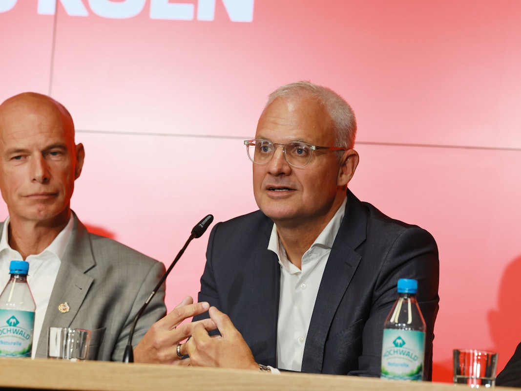 Jörn Stobbe (l.) will Präsident des 1. FC Köln werden, Dr. Jörg Alvermann Vizepräsident.