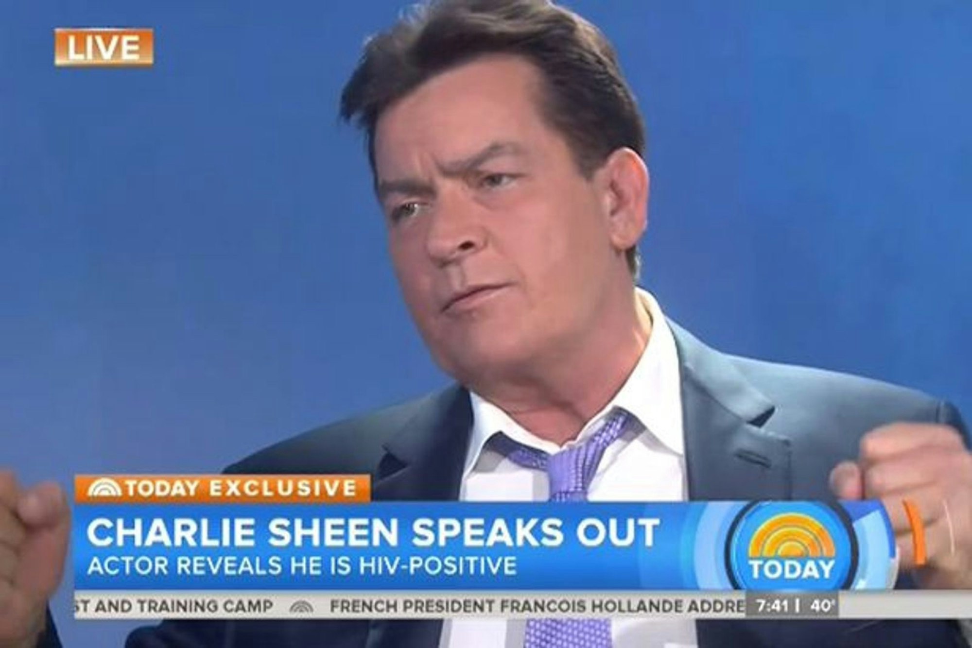 Geständnis im Fernsehen: Charlie Sheen machte 2015 seine HIV-Diagnose öffentlich. (Bild: Screenshot „Today“-Show)
