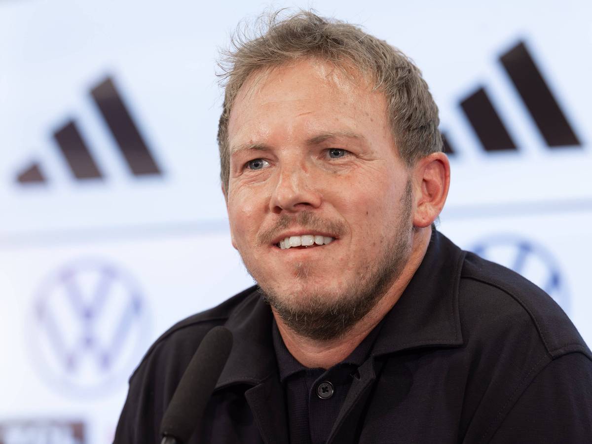 Julian Nagelsmann auf der Pressekonferenz zur Kader-Bekanntgabe.