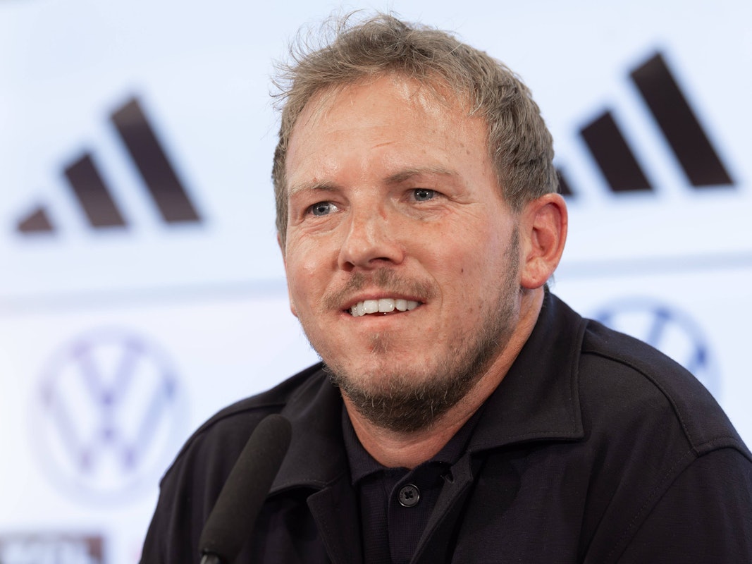 Julian Nagelsmann auf der Pressekonferenz zur Kader-Bekanntgabe.