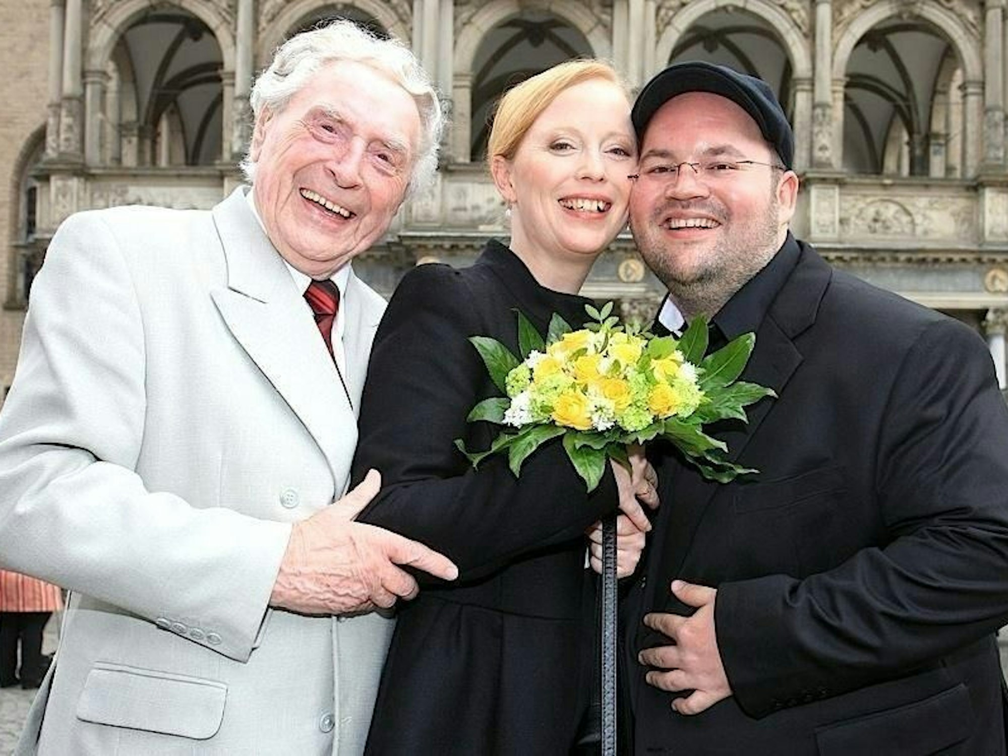Ludwig Sebus mit Iris und Björn Heuser.