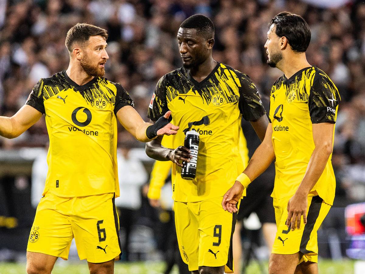 Salih Özcan und Serhou Guirassy nach einem Spiel.