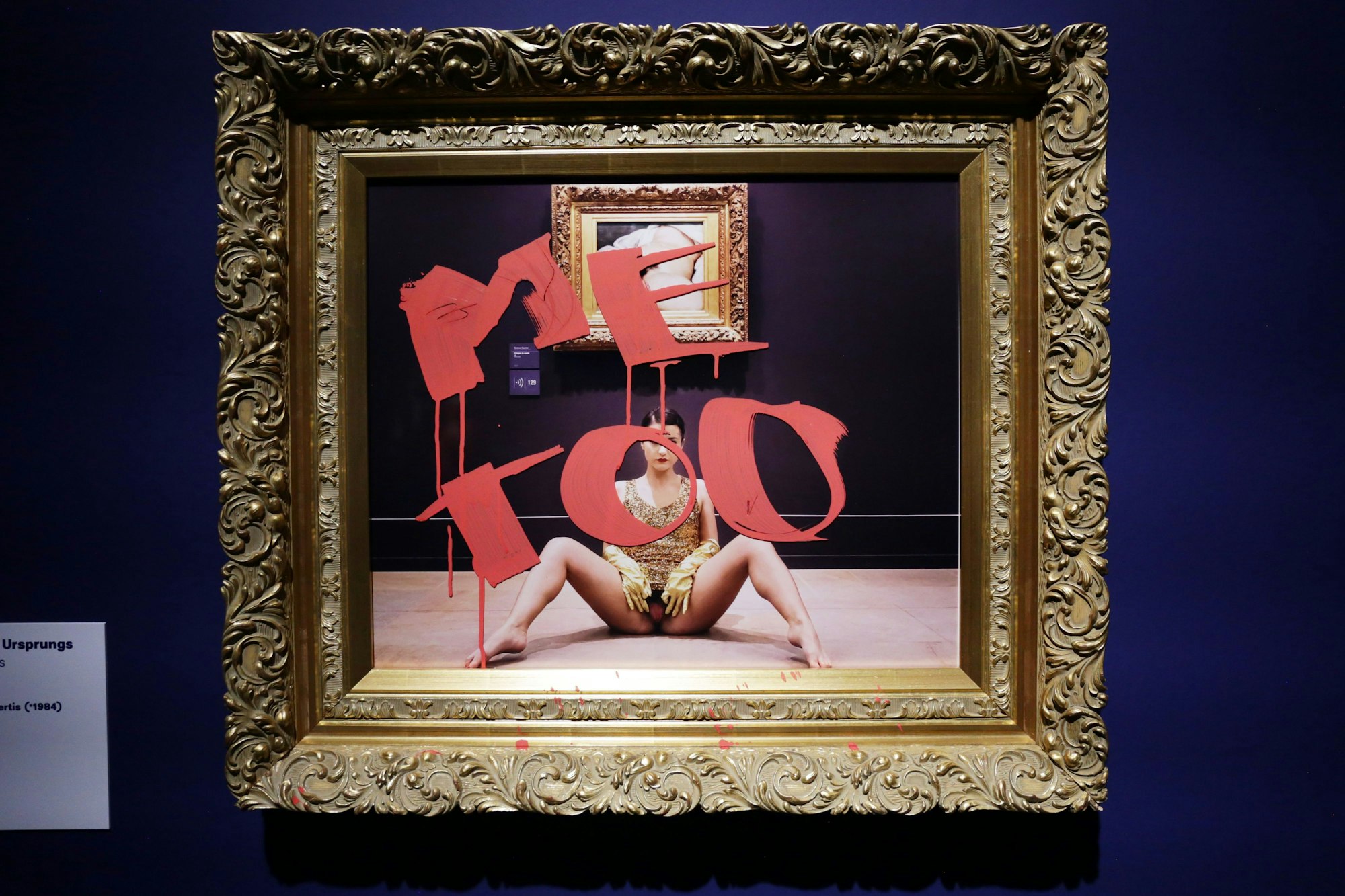 Ein Exponat zum Thema „#metoo" in der Ausstellung „Sex Now" im NRW-Forum in Düsseldorf.