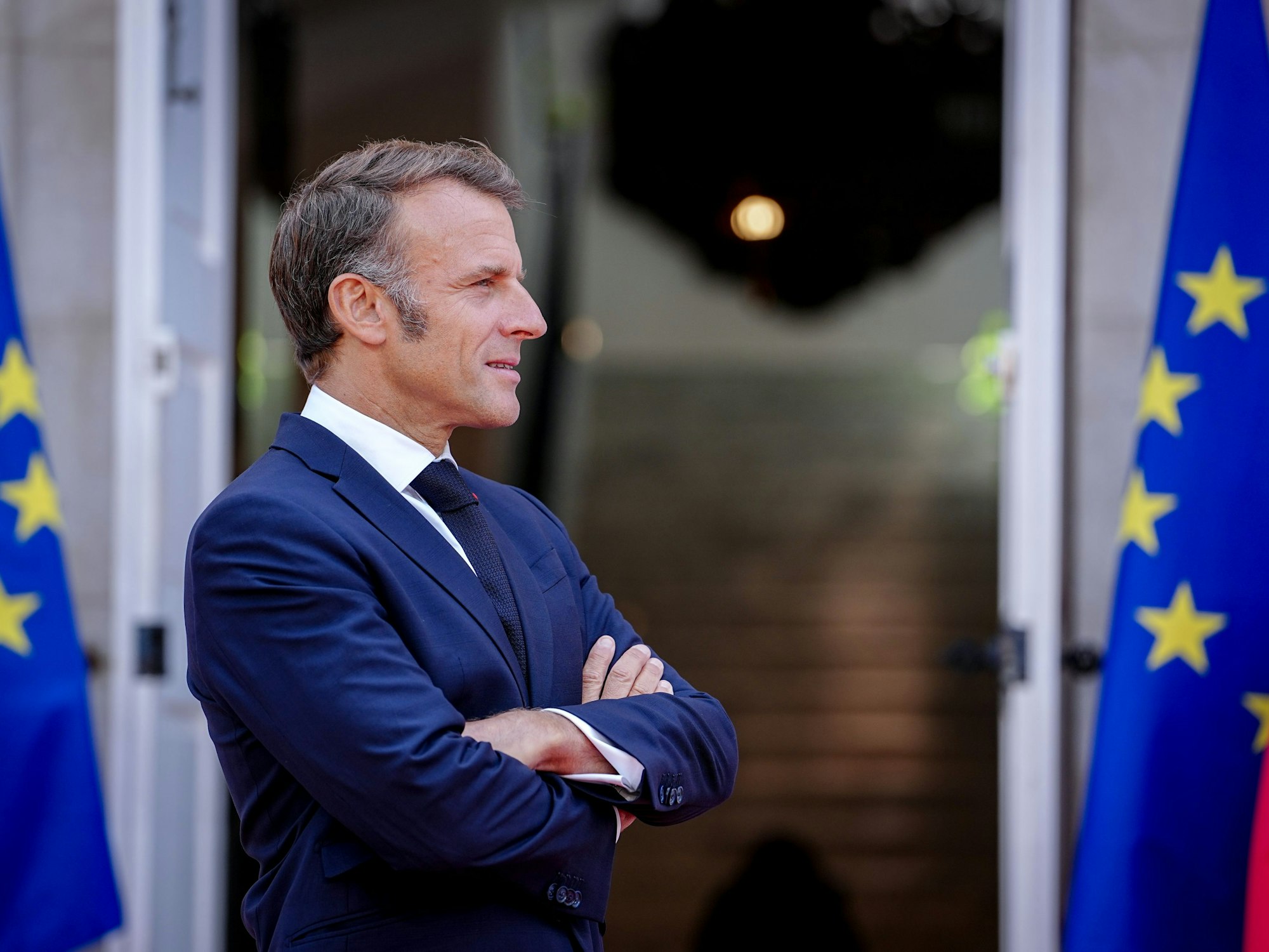 Frankreichs Präsident Emmanuel Macron Ende August in Toulon