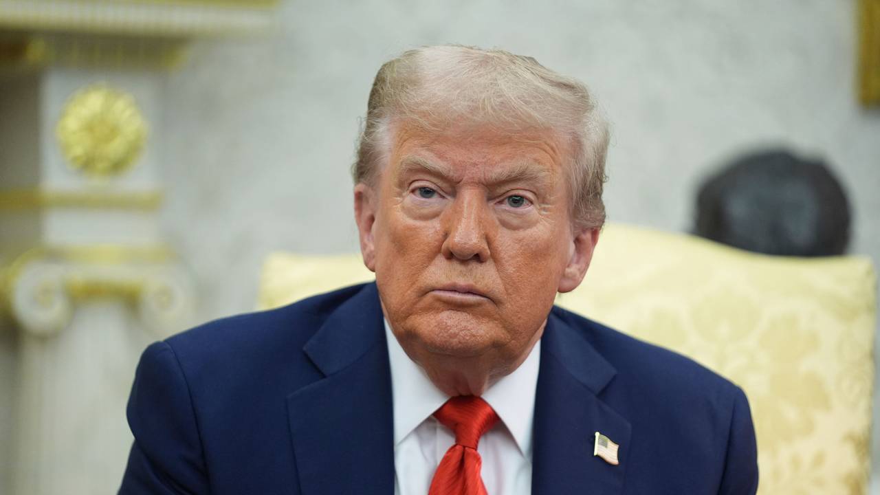Donald Trump am 3. September während eines Treffens mit dem polnischen Präsidenten Nawrocki im Oval Office des Weißen Hauses.