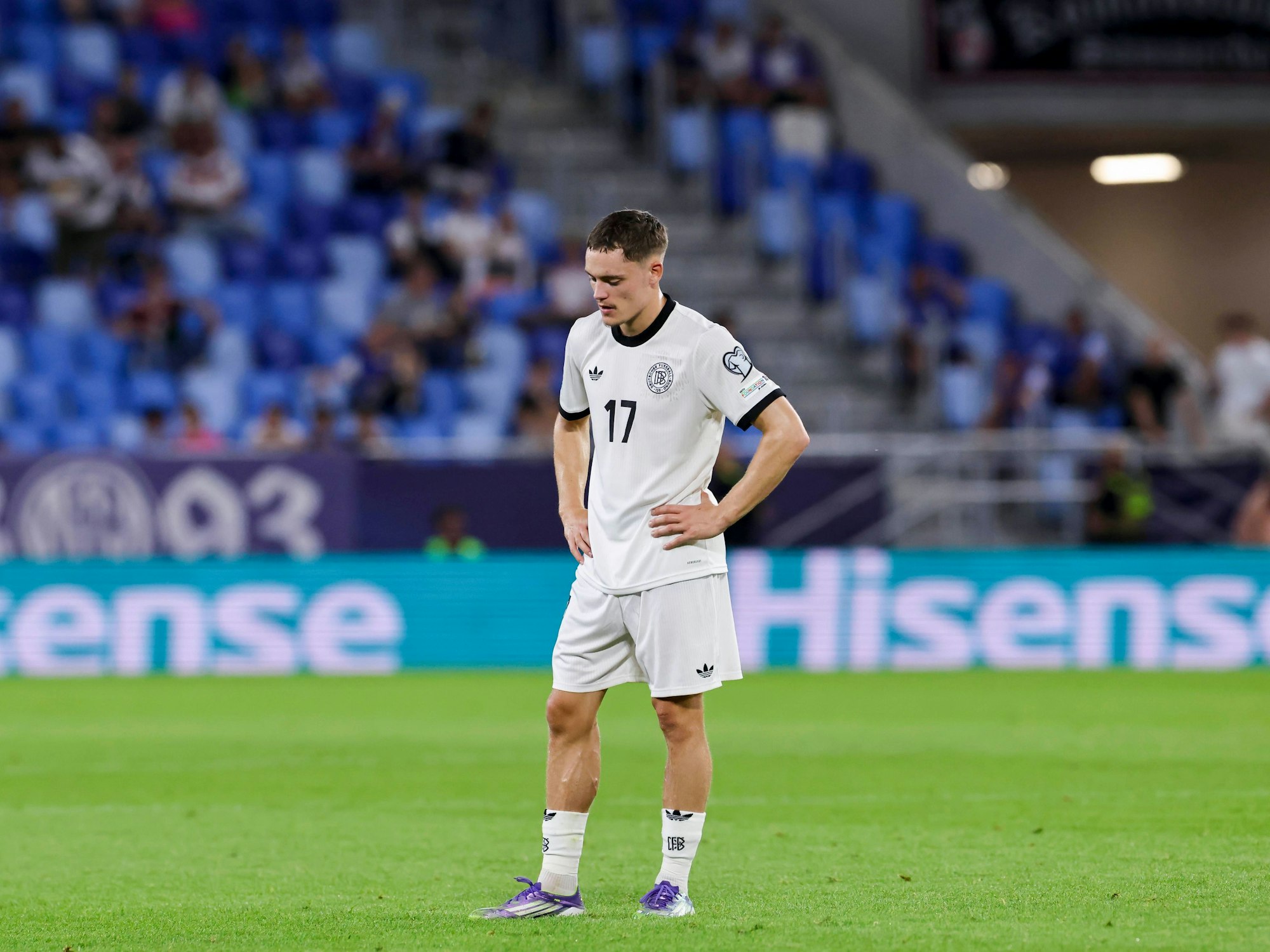 DFB-Star Florian Wirtz am Donnerstagabend (4. September 2025) beim Spiel gegen die Slowakei.