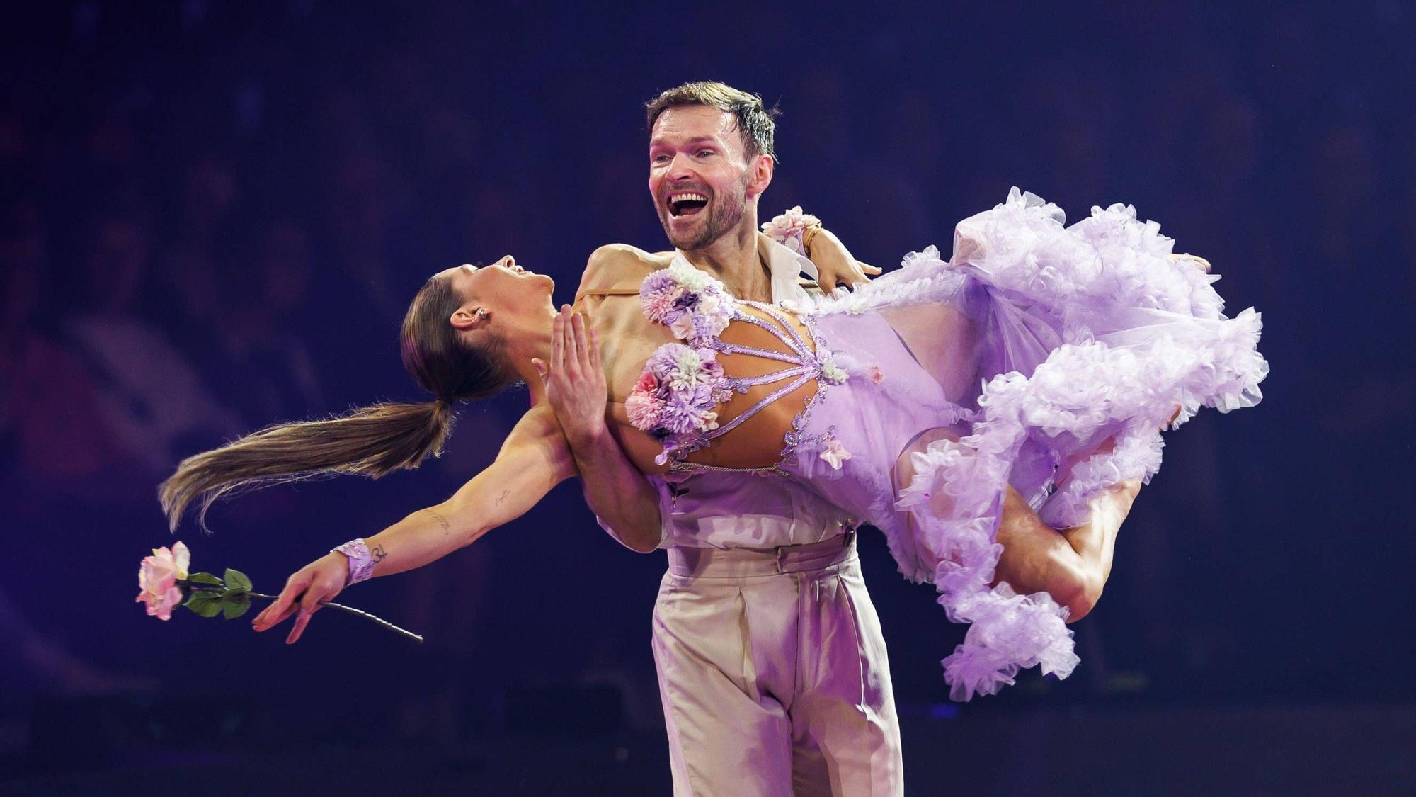 Jana Wosnitza mit ihrem Tanzpartner Vadim Garbuzov bei Let’s Dance.