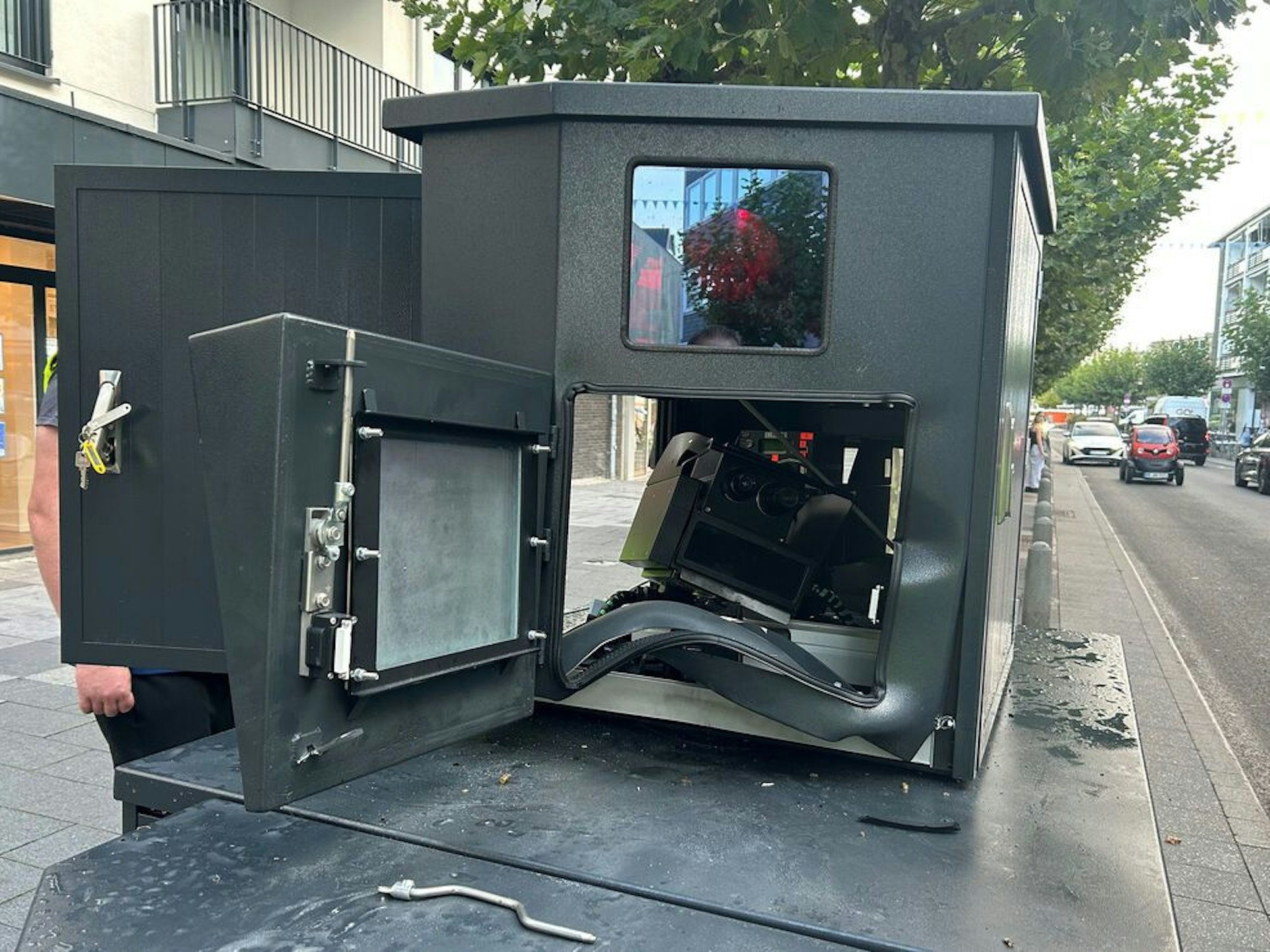 Der gesprengte Blitzer in Langenfeld
