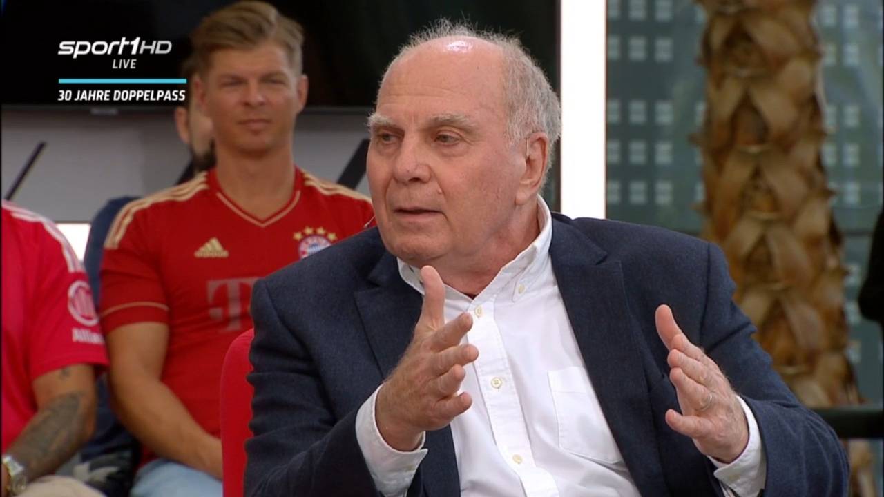 Uli Hoeneß spricht im „Doppelpass“ auf Sport1.