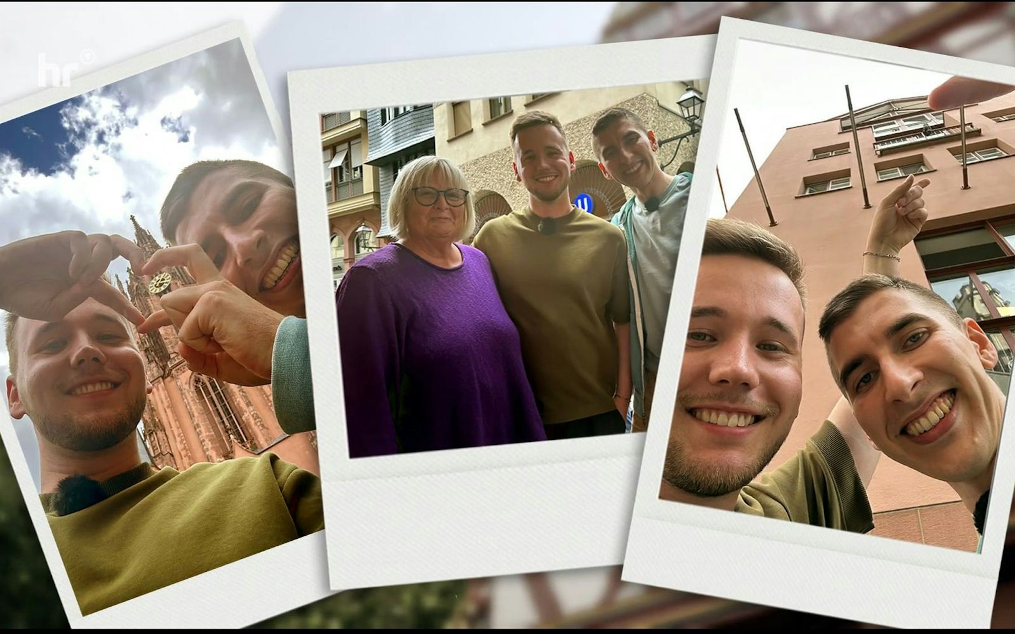 Foto-Challenge erledigt! Robin und Tajan haben Spaß in Frankfurt. (Bild: hr/ SWR/ Screenshot)