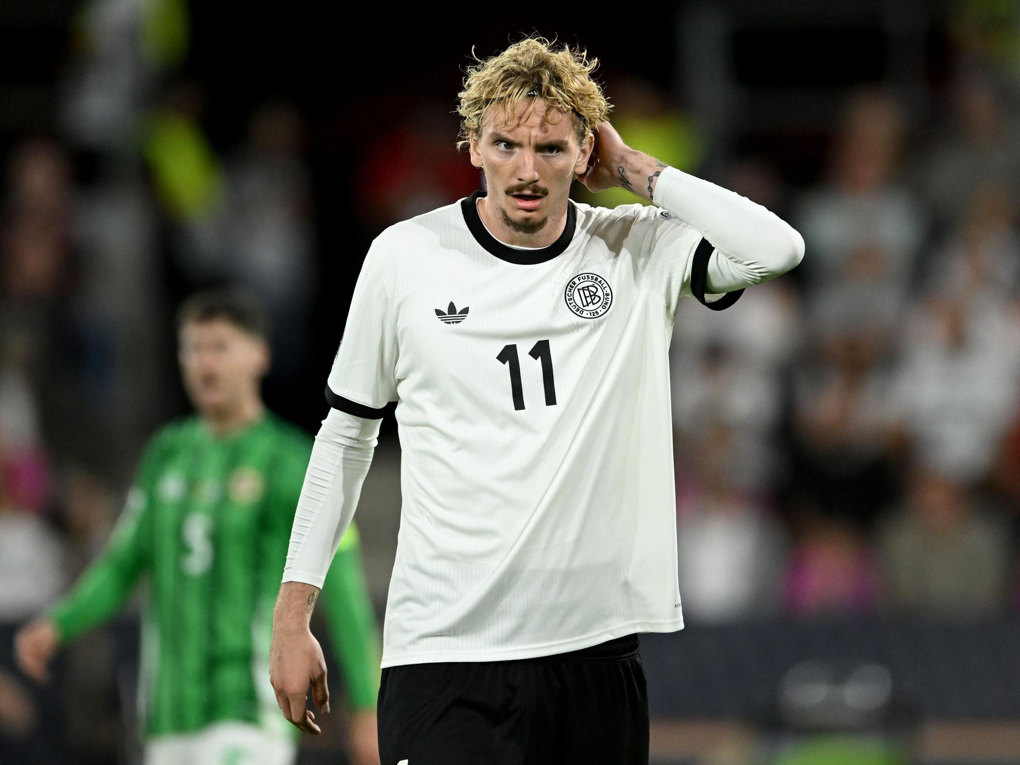 Nick Woltemade (Deutschland) reagiert.