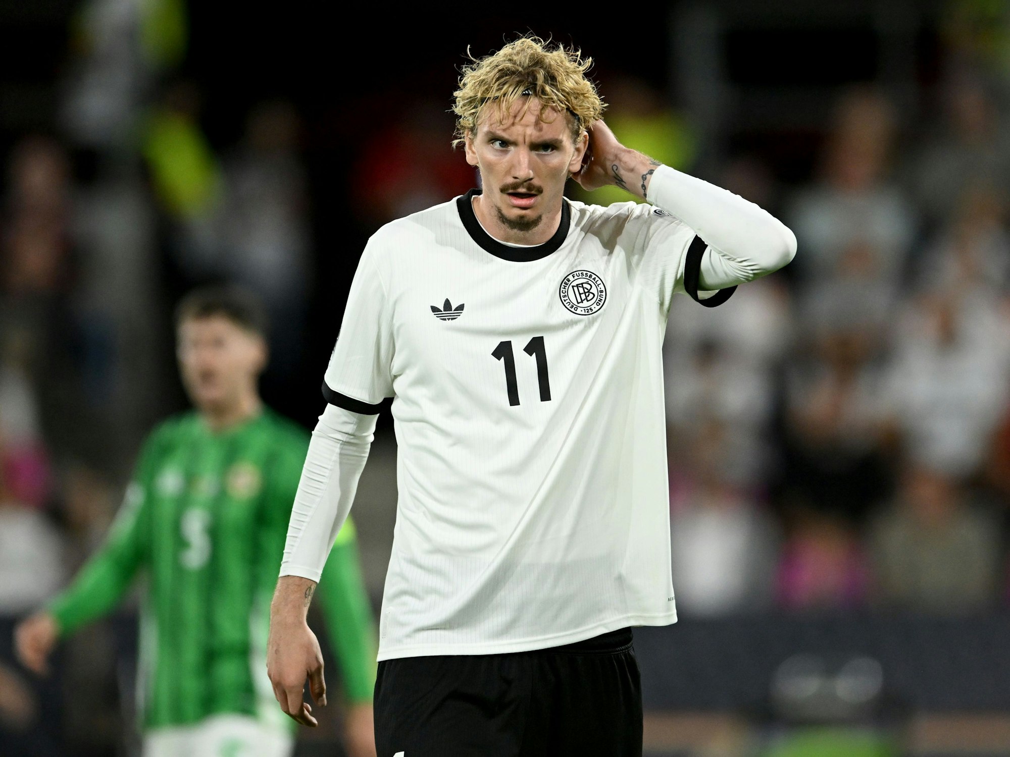 Nick Woltemade (Deutschland) reagiert.